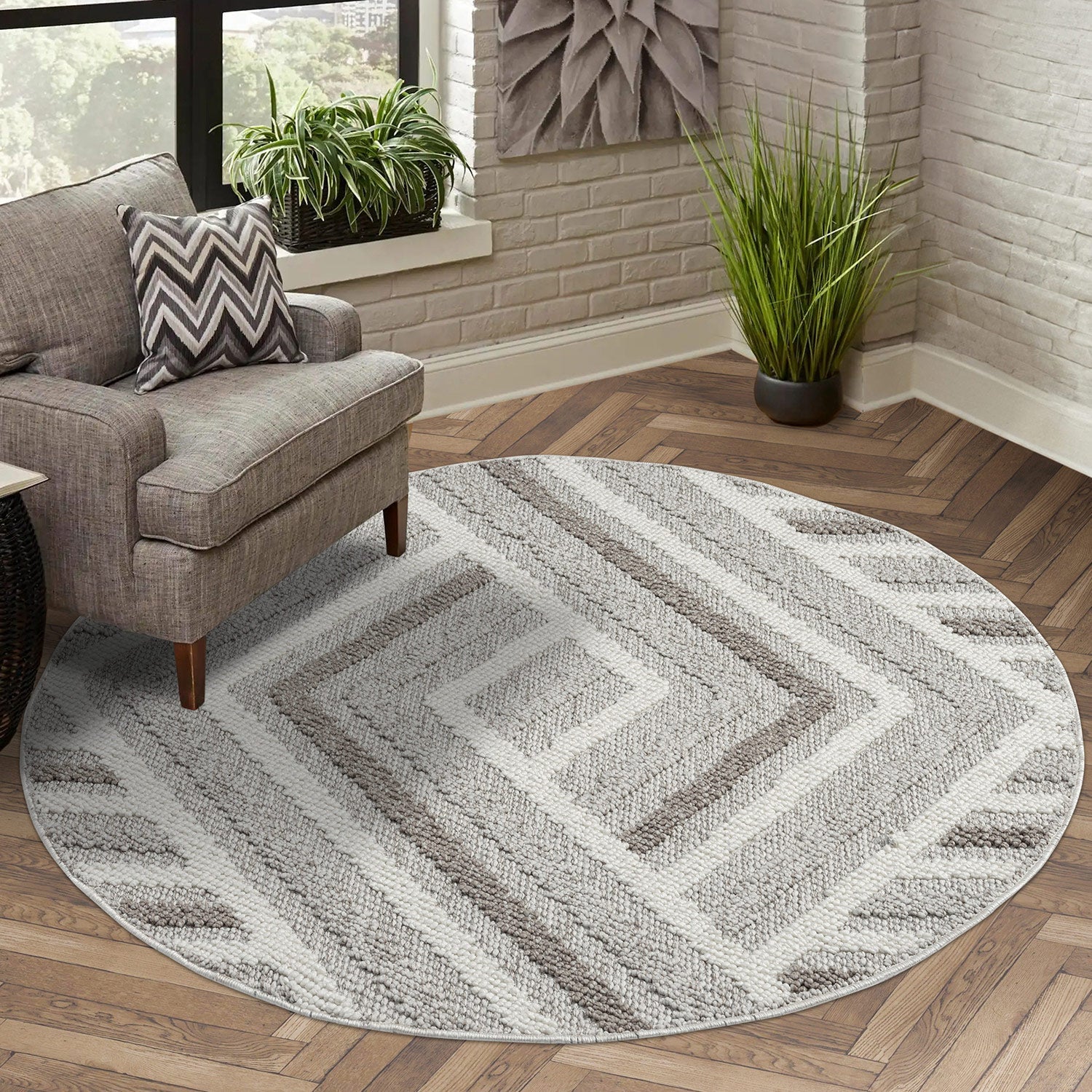 MODERNE TÆPPE LINDA, 7590 BEIGE