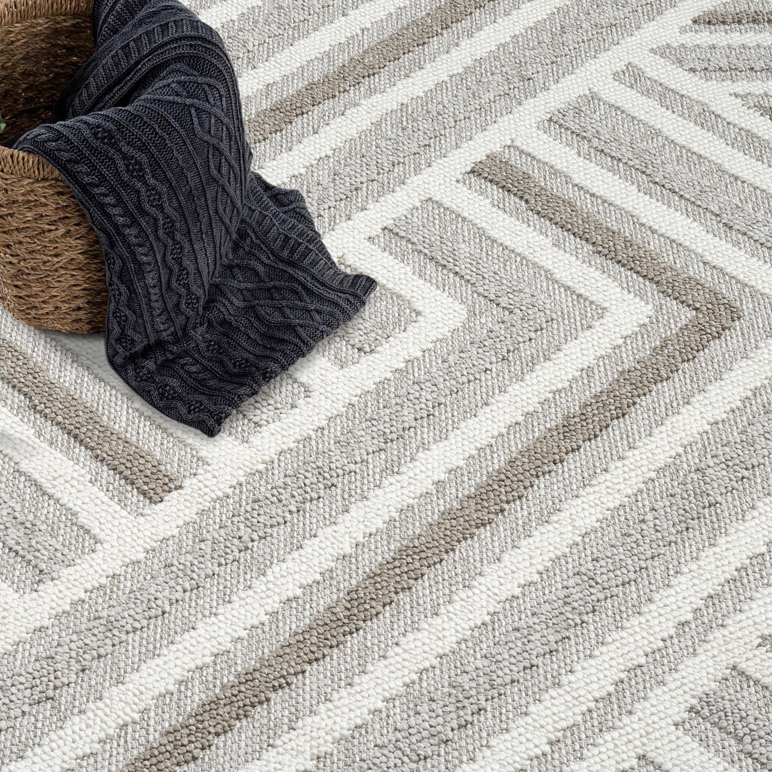 MODERNE TÆPPE LINDA, 7590 BEIGE