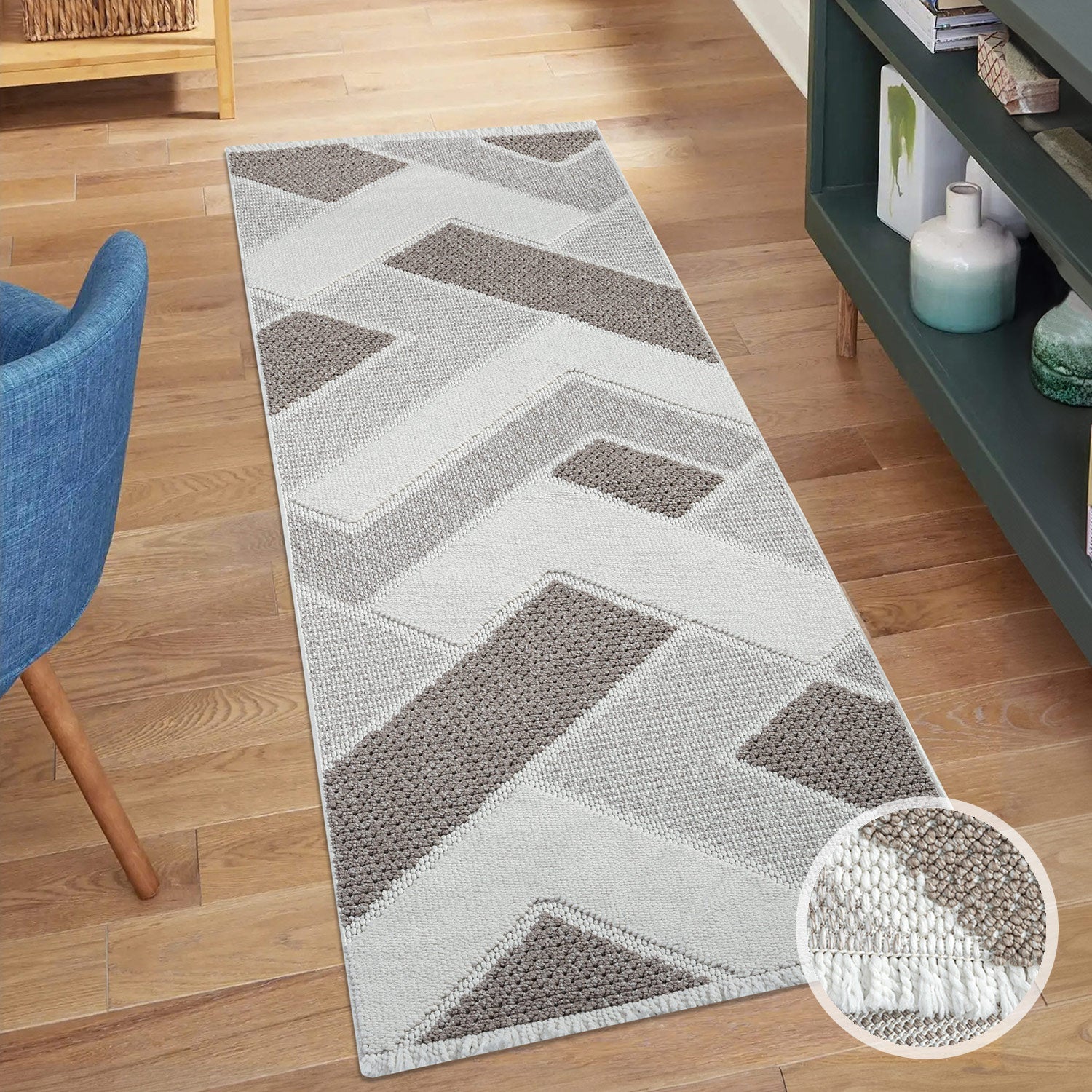MODERNE TÆPPE LINDA, 8877 BEIGE