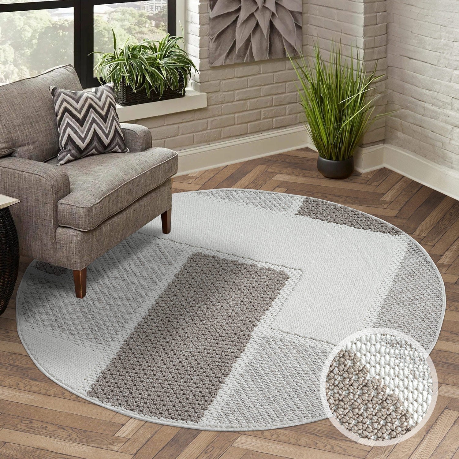 MODERNE TÆPPE LINDA, 8877 BEIGE