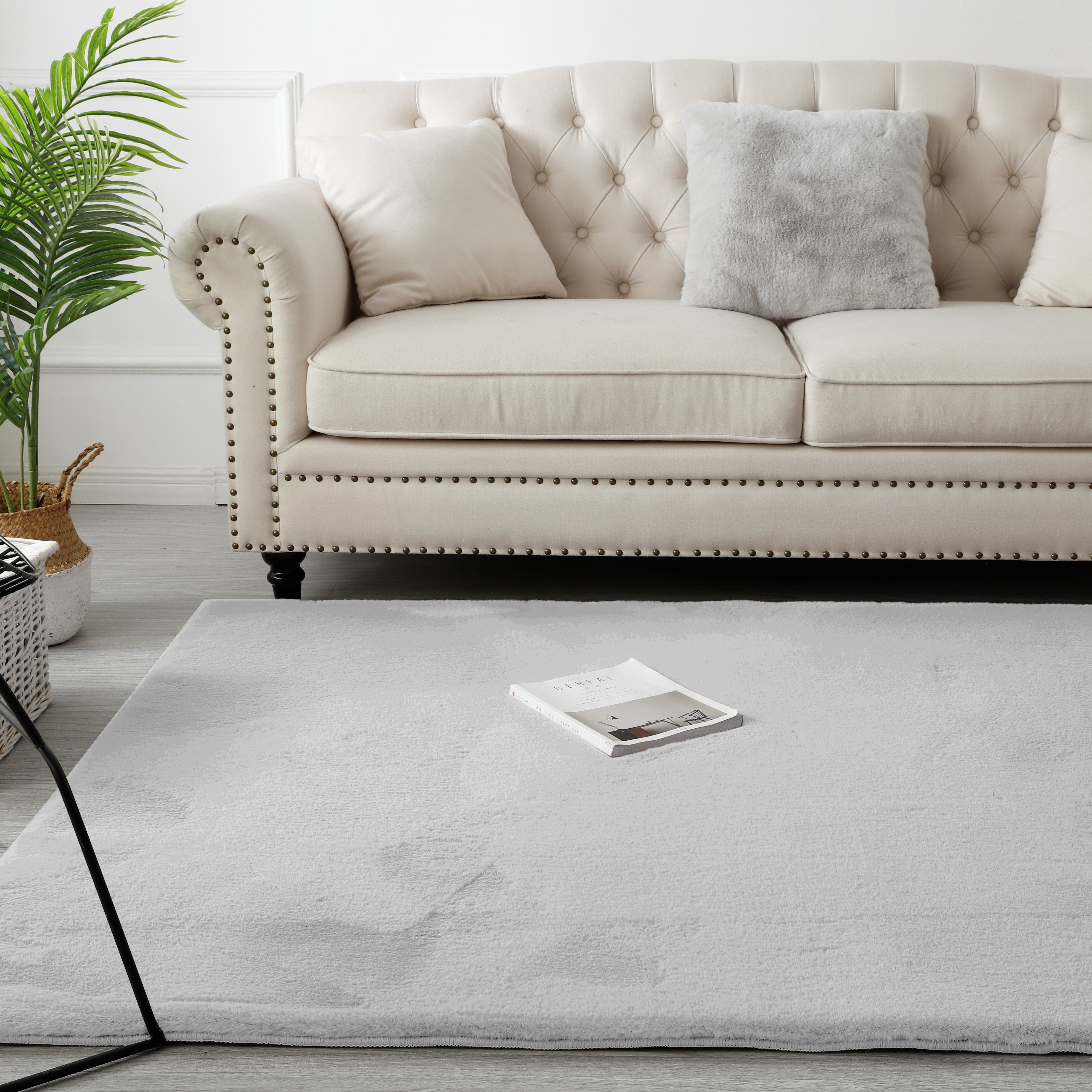 LUKSUS PELSTÆPPE, SOFT TOUCH 900 GRÅ