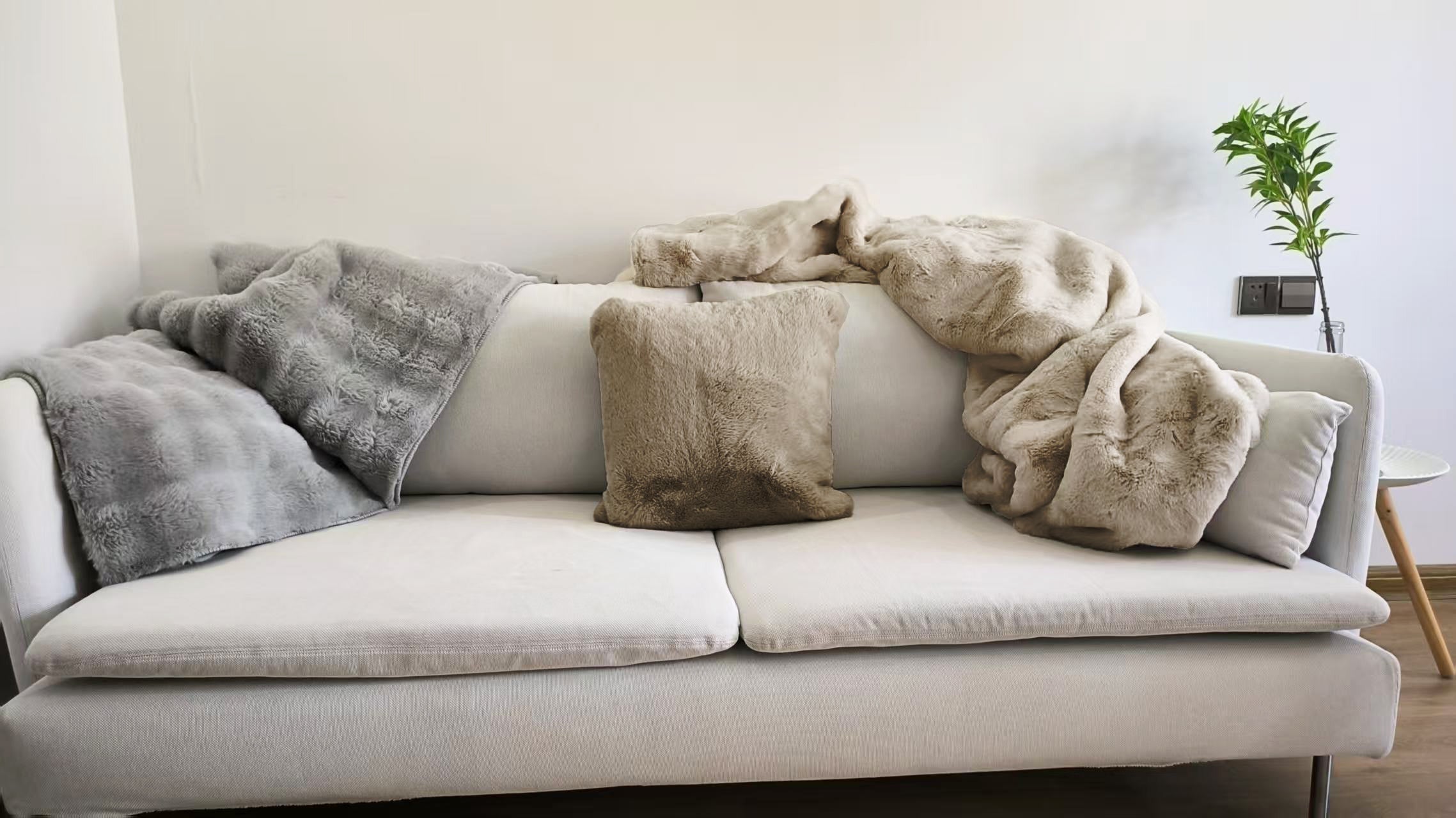 SOFT TOUCH PELS PUDEBETRÆK, TAUPE