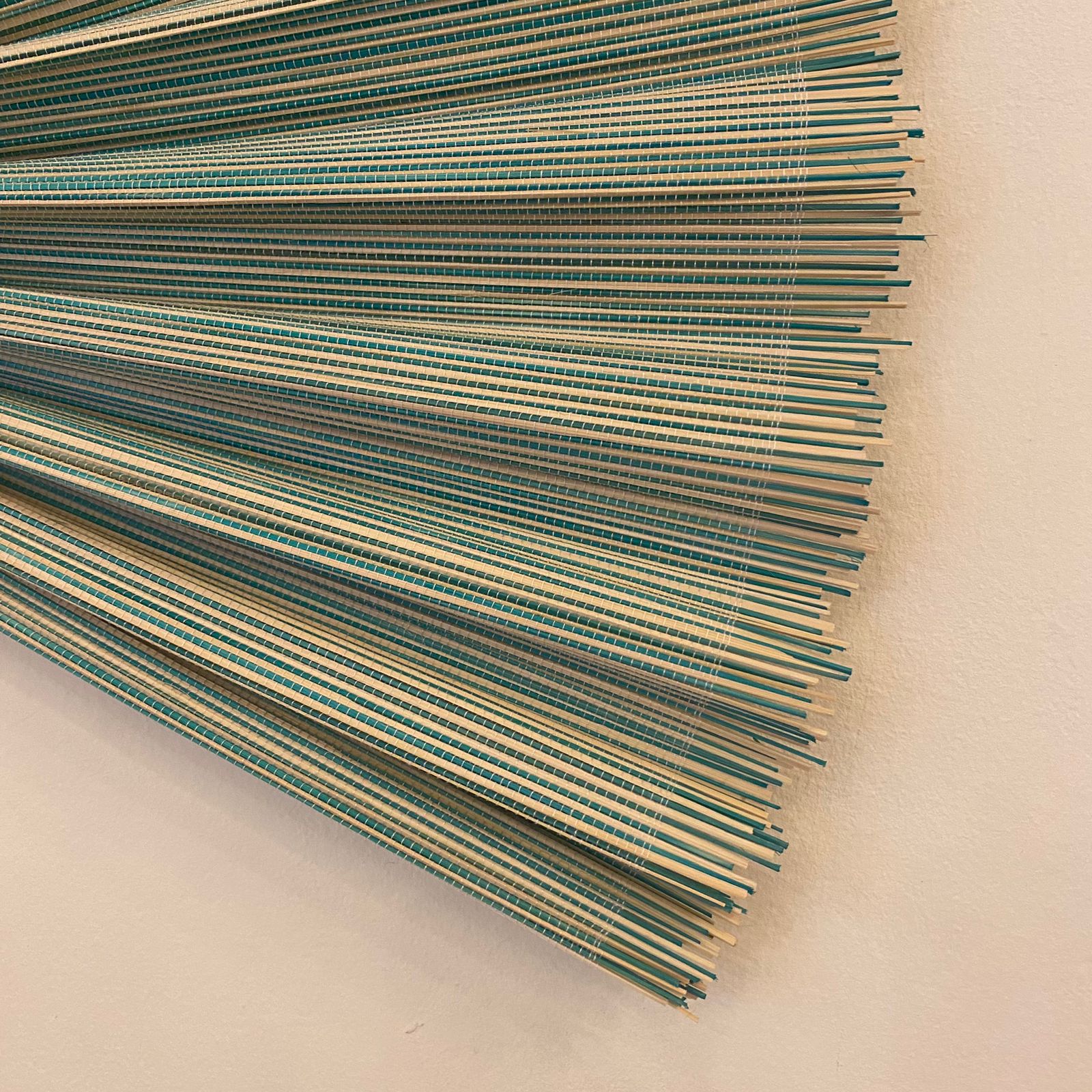 SENSU, HÅNDLAVET BAMBUS VÆGVIFTE - NATUR GRØN