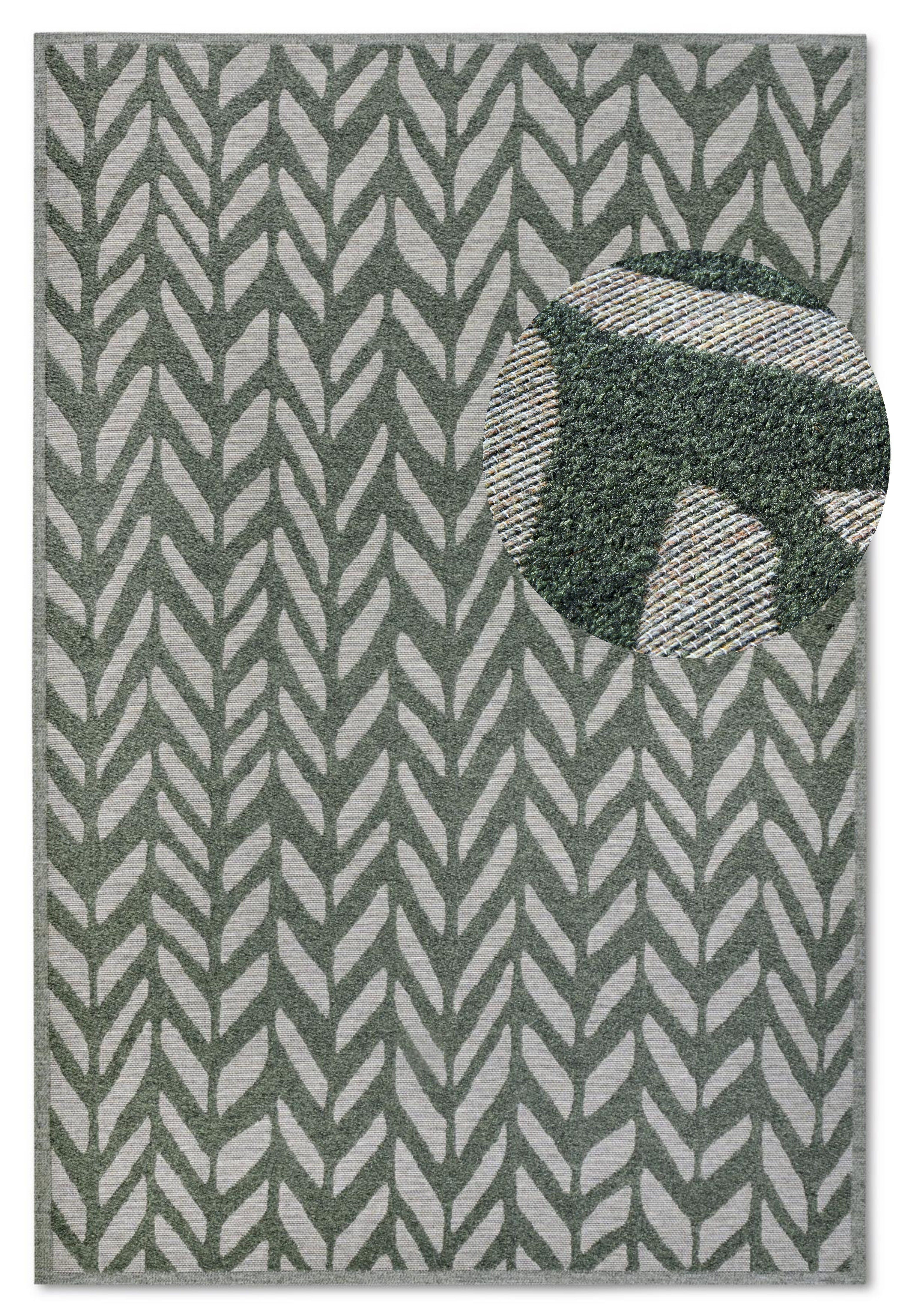 VILLEROY & BOCH 106157 IND- OG UDENDØRS TÆPPE, GEORGETTE JUNGLE GRØN