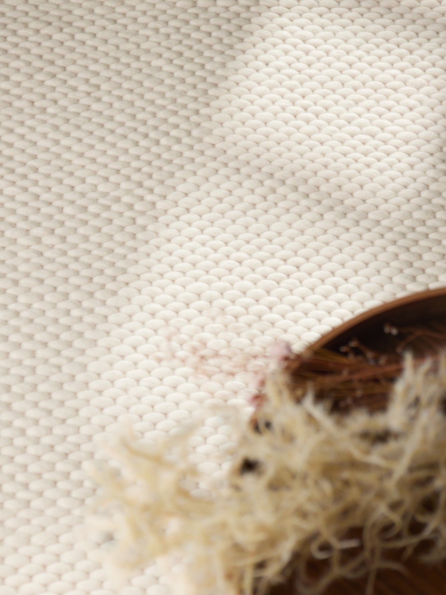 ELLE DECORATION LYON ULDTÆPPE, BEANS NATURLIG CREME