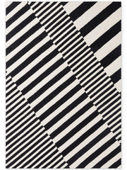 ELLE DECORATION STRYVE ULDTÆPPE FLUX, SORT-HVID