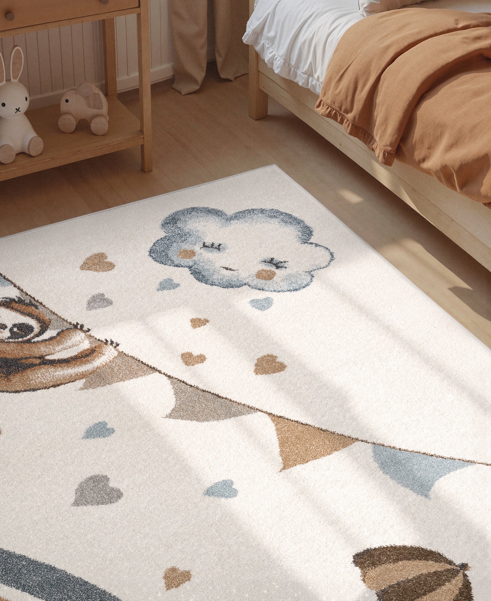 VILLEROY & BOCH BOHO KIDS BØRNETÆPPE - ELEFANT REGN, CREME MULTI 106306