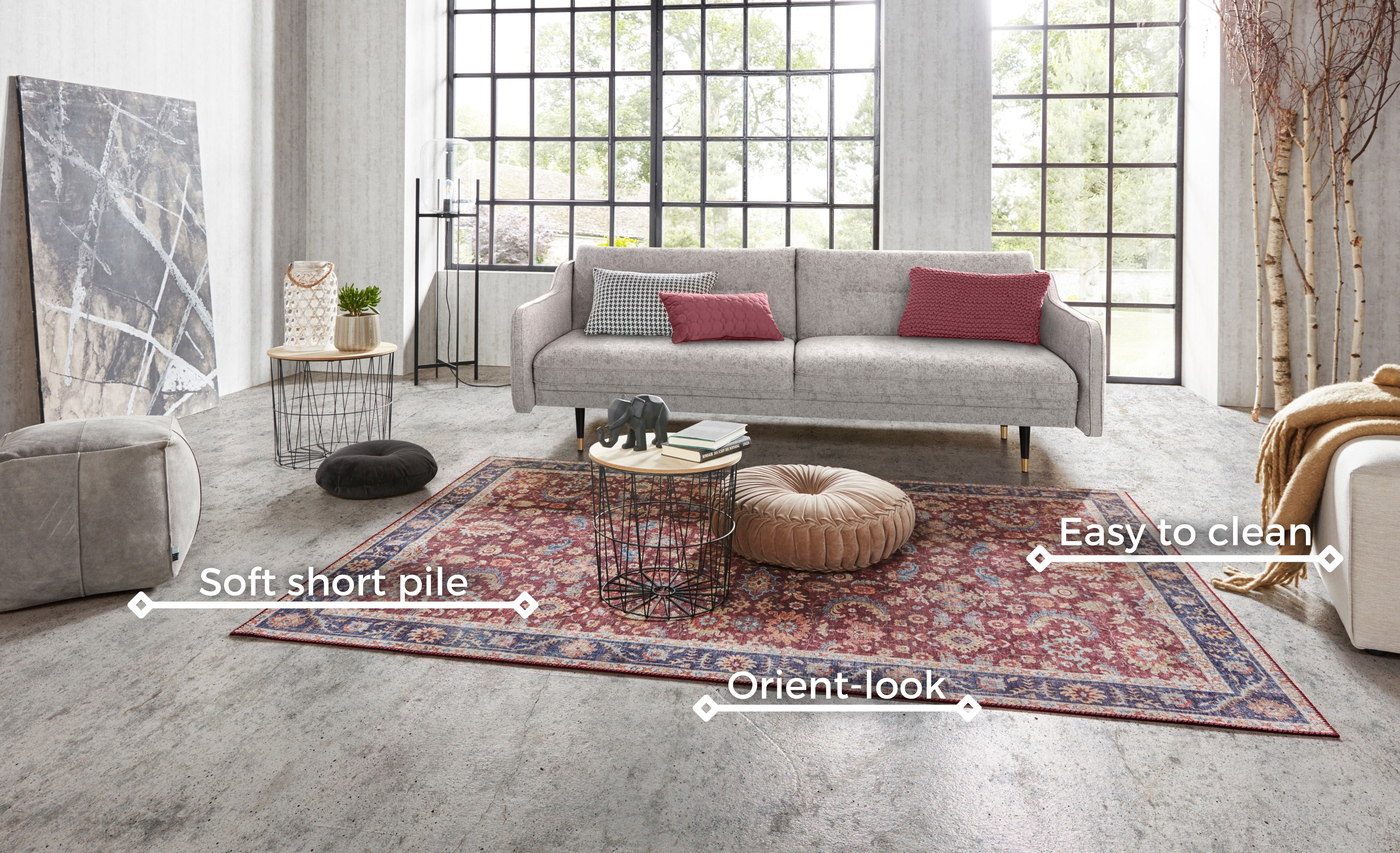 HANSE HOME ASMAR TÆPPE, BORDEAUX-RØD 104004