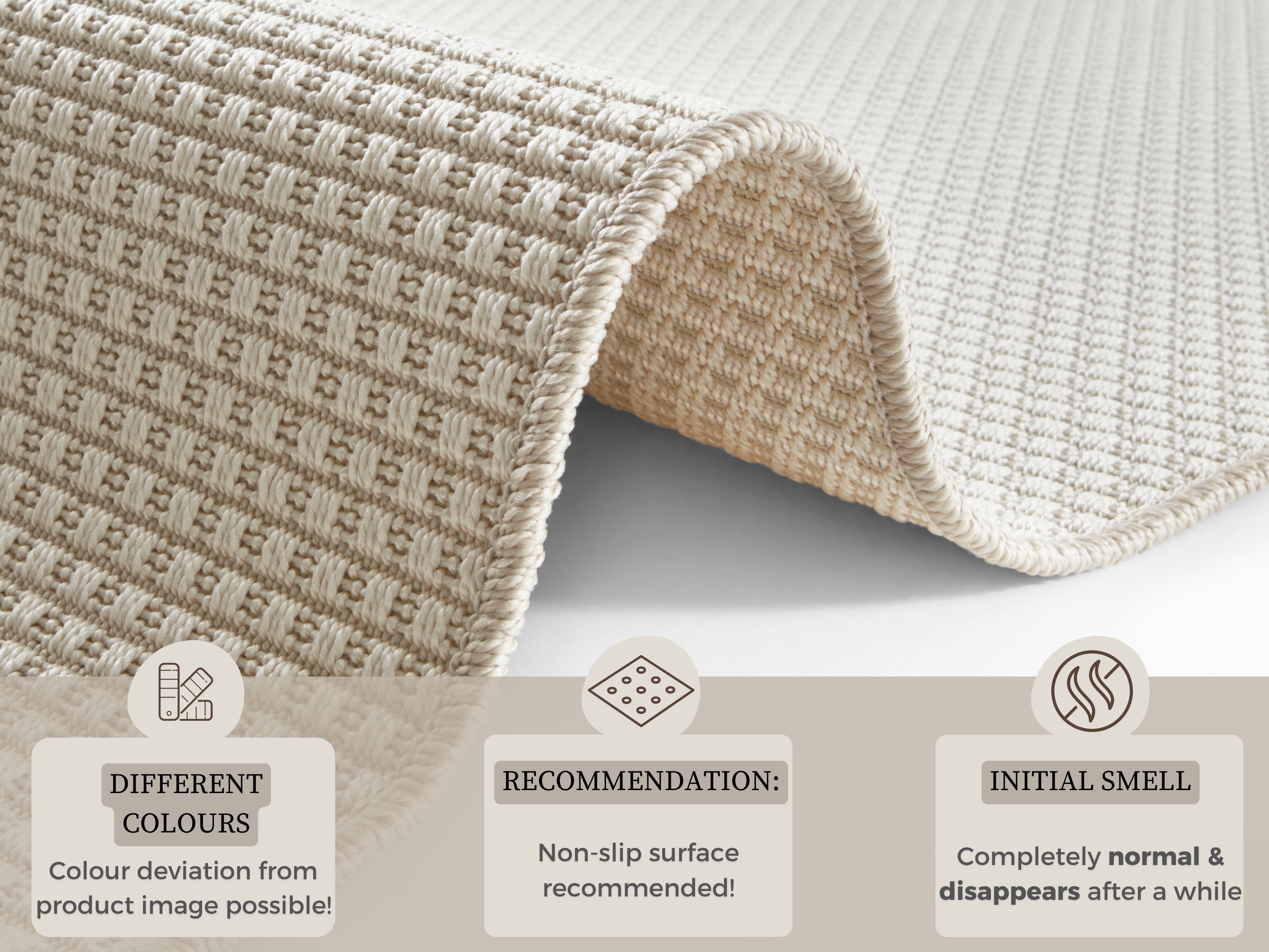 HANSE HOME TÆPPELØBER NATURE, IVORY 104270