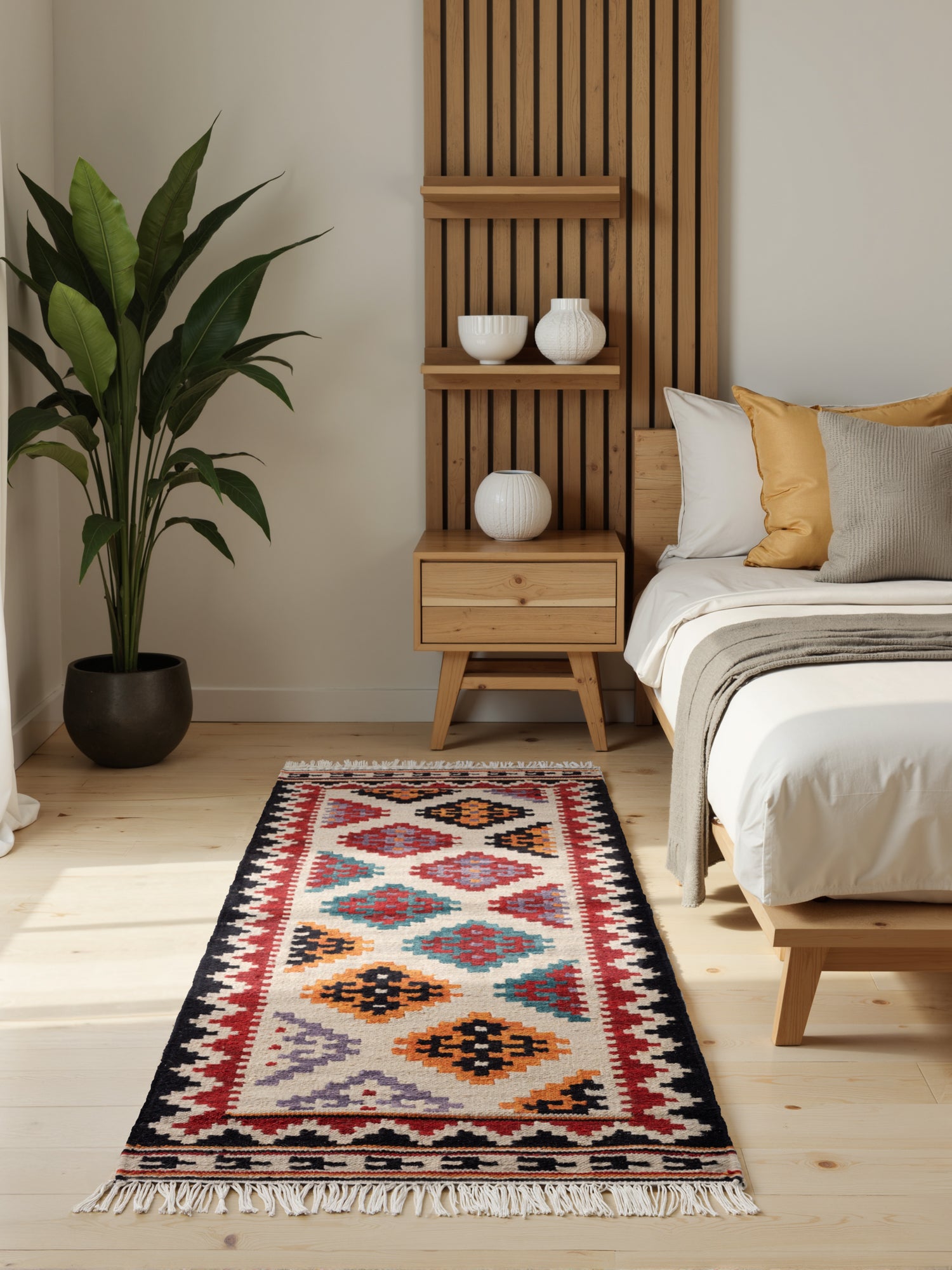HANSE HOME KAMAL - AFGHANSK KELIM TÆPPE, 106240 CREME-MULTI