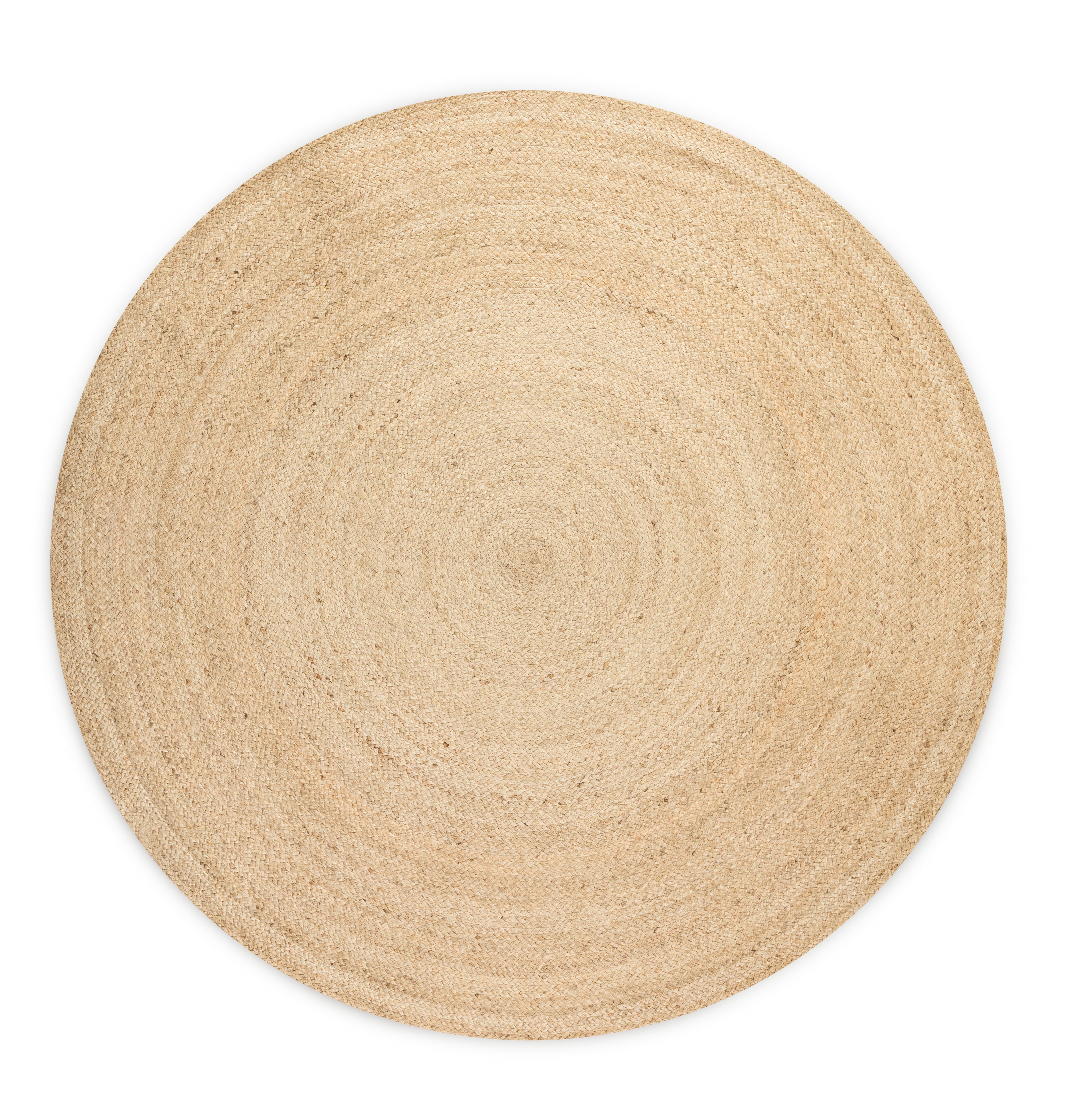 JUTE FLETTET TÆPPE, NATURAL IVORY 106007
