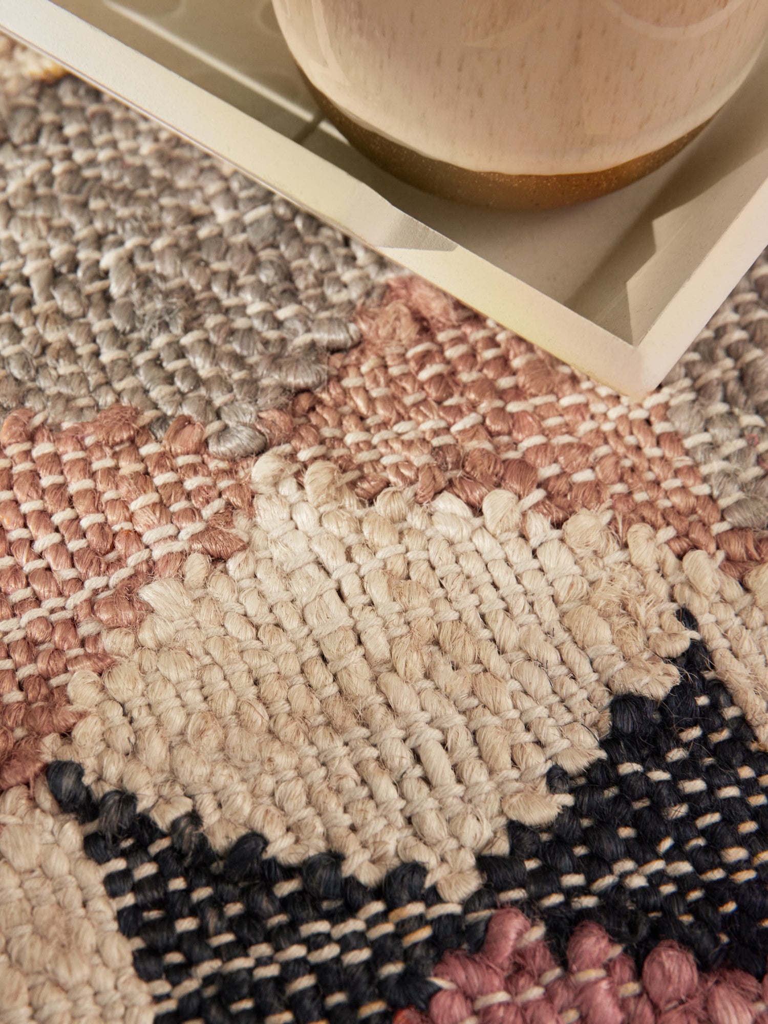 ROYA AFGHANSK HÅNDVÆVET KELIM TÆPPE, 106260 CREME-MULTI