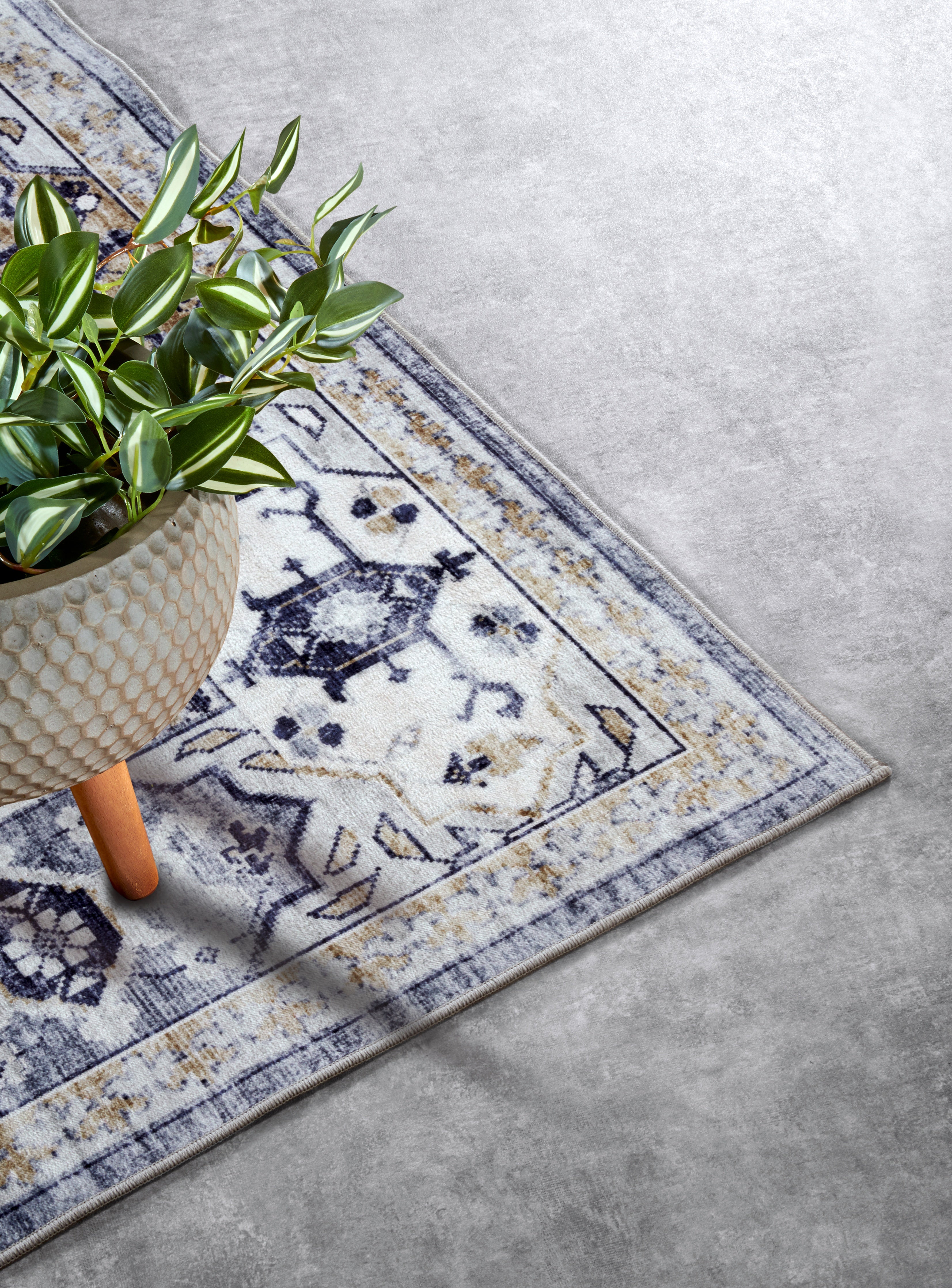 HANSE HOME ASYA TÆPPE BLÅ GULD- 106047