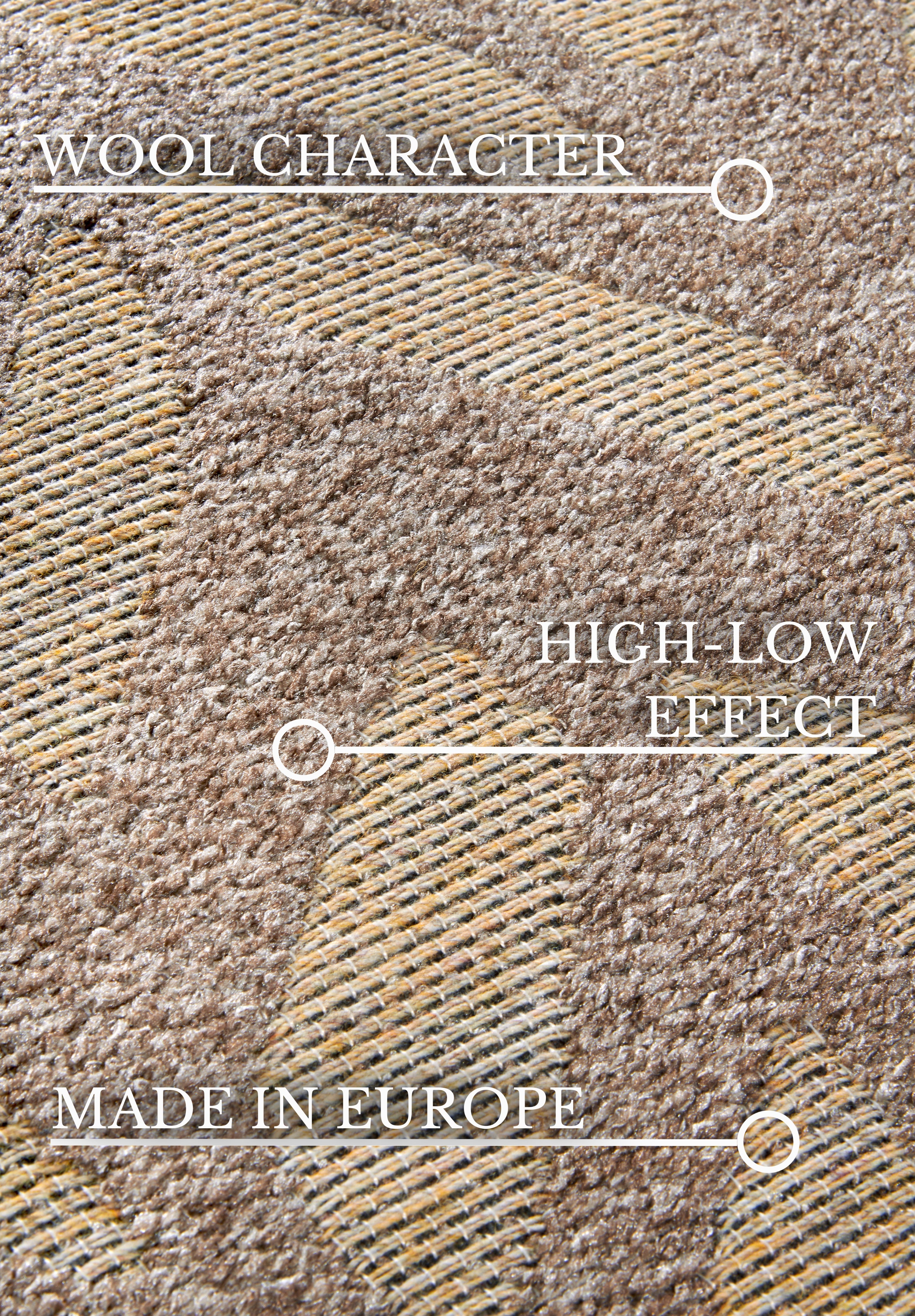 VILLEROY & BOCH 106153 IND- OG UDENDØRS TÆPPE, GEORGETTE  NATUR-BEIGE