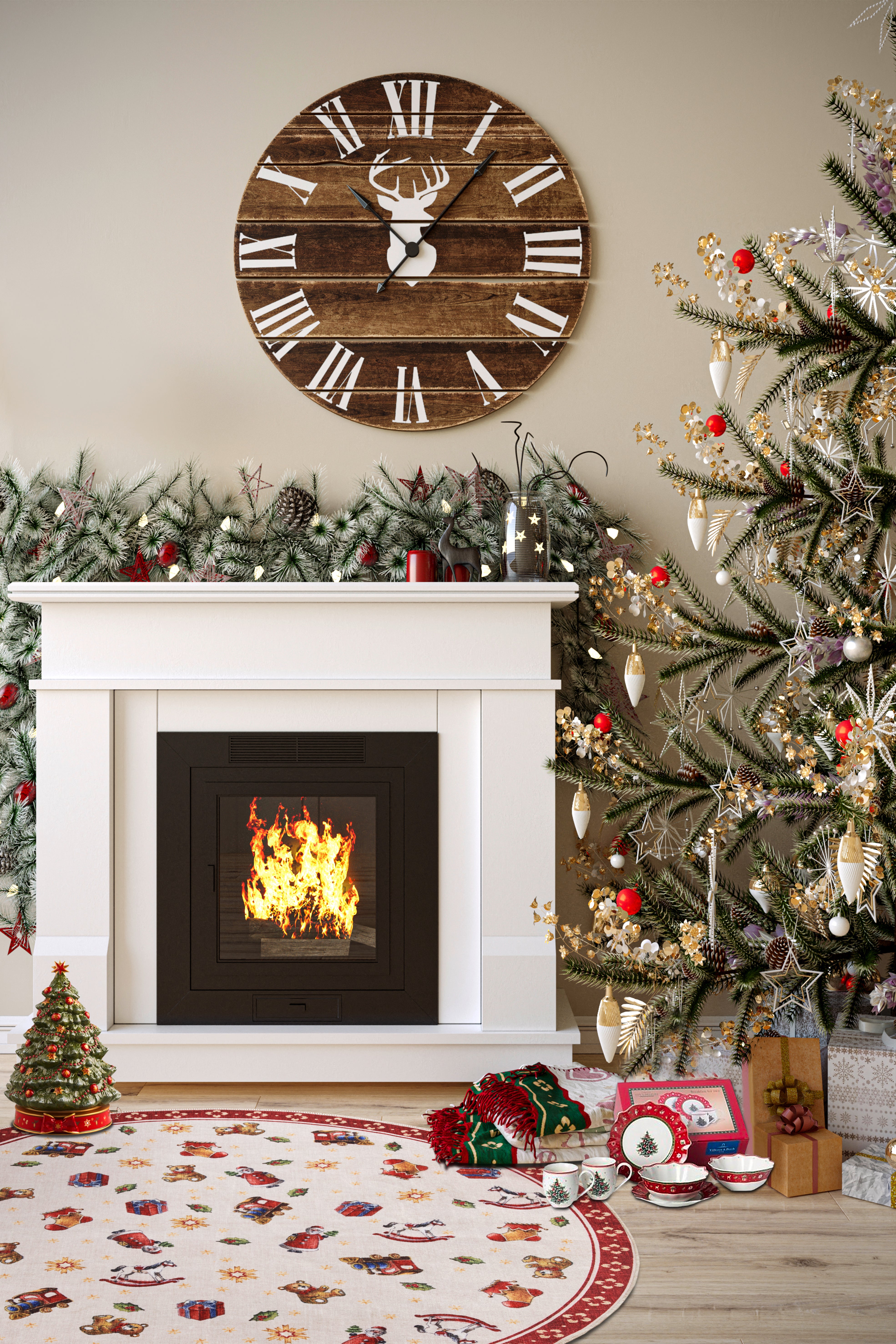 VILLEROY & BOCH TOY'S DELIGHT JULETÆPPE, RØD-MULTI