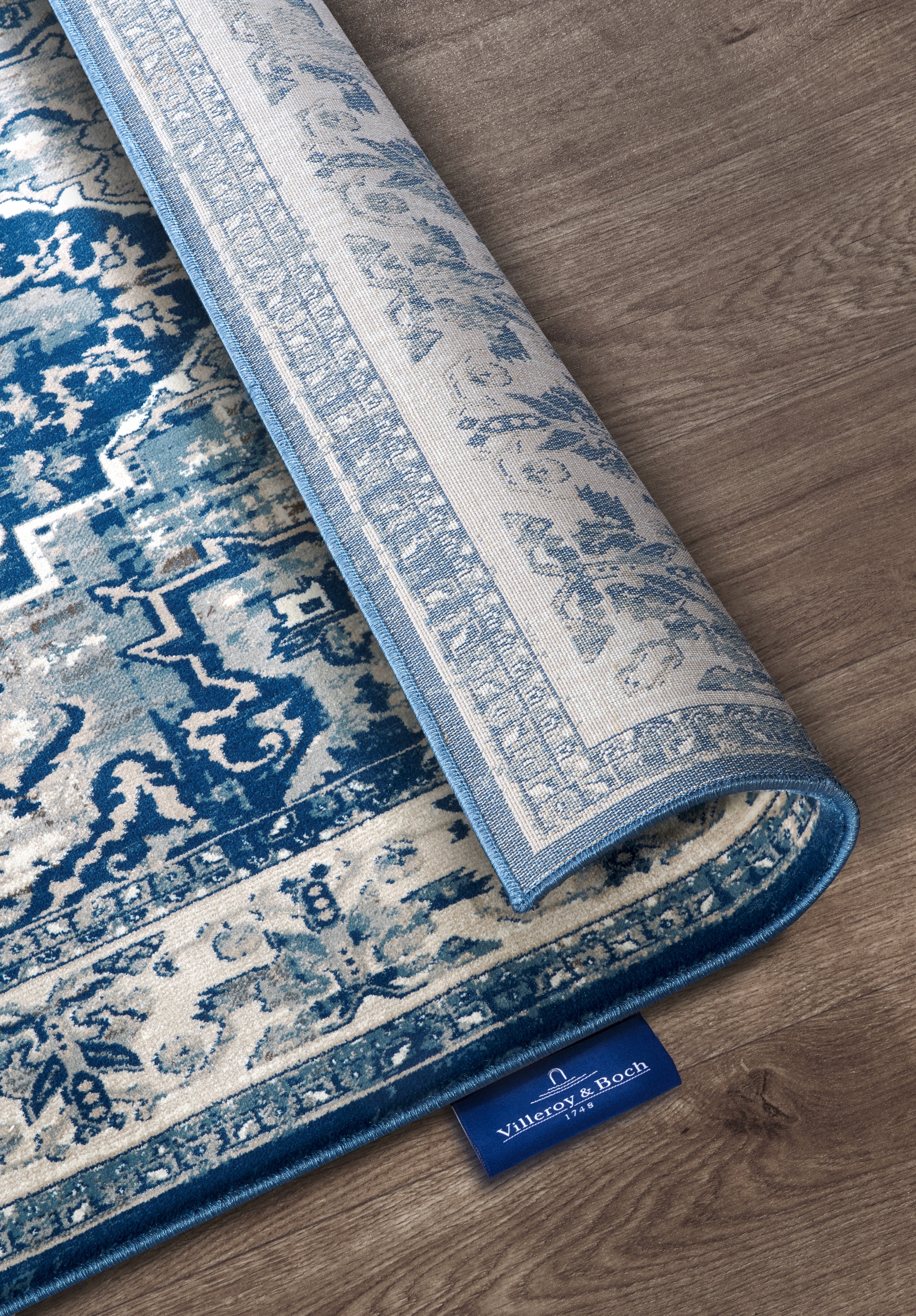 VILLEROY & BOCH 106123 ORIENTALSK TÆPPE JEHANNE, BLÅ-CREME