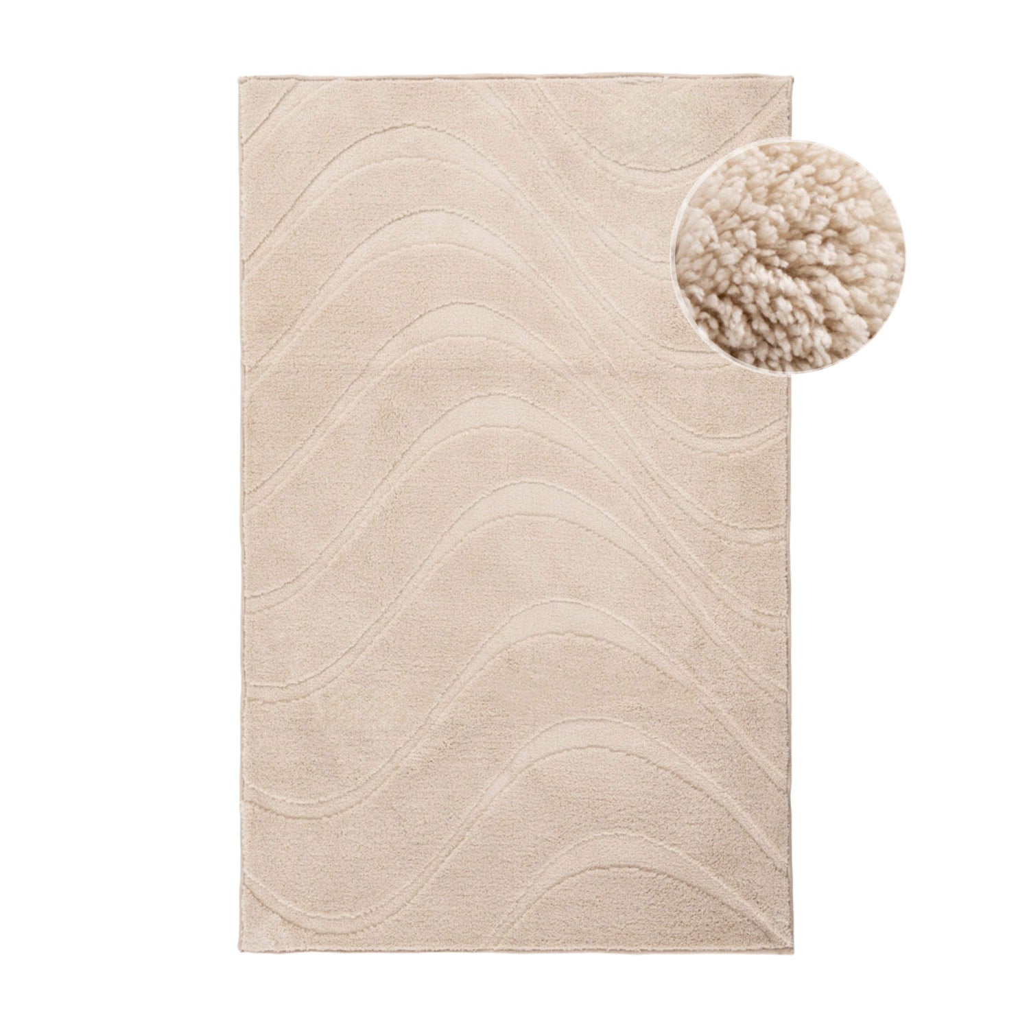 WAVY SOFT BADEMÅTTE, 400 BEIGE