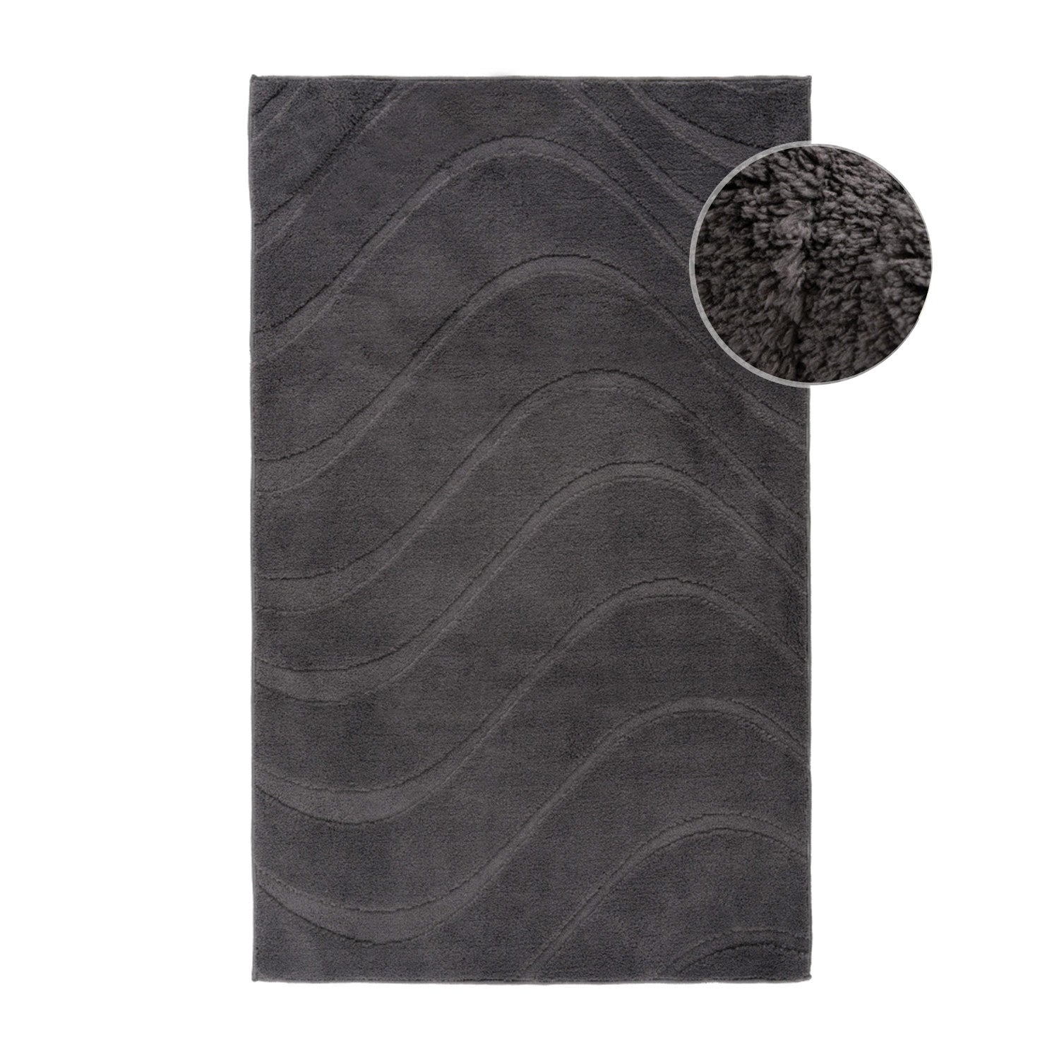 WAVY SOFT BADEMÅTTE, 400 MØRKEGRÅ