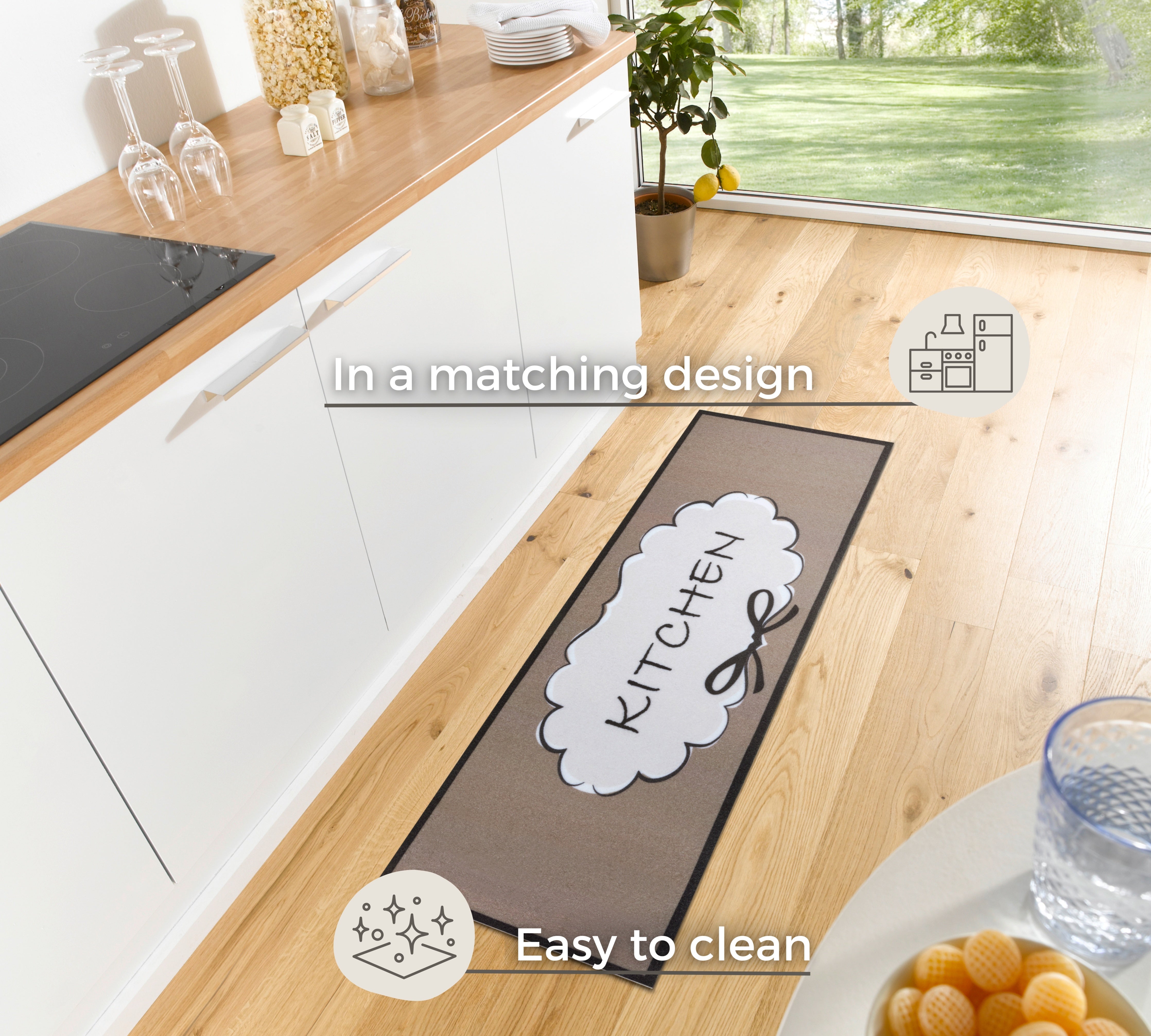HANSE HOME COOK&CLEAN SKY KØKKENTÆPPE 105728, STR. 50x150 CM
