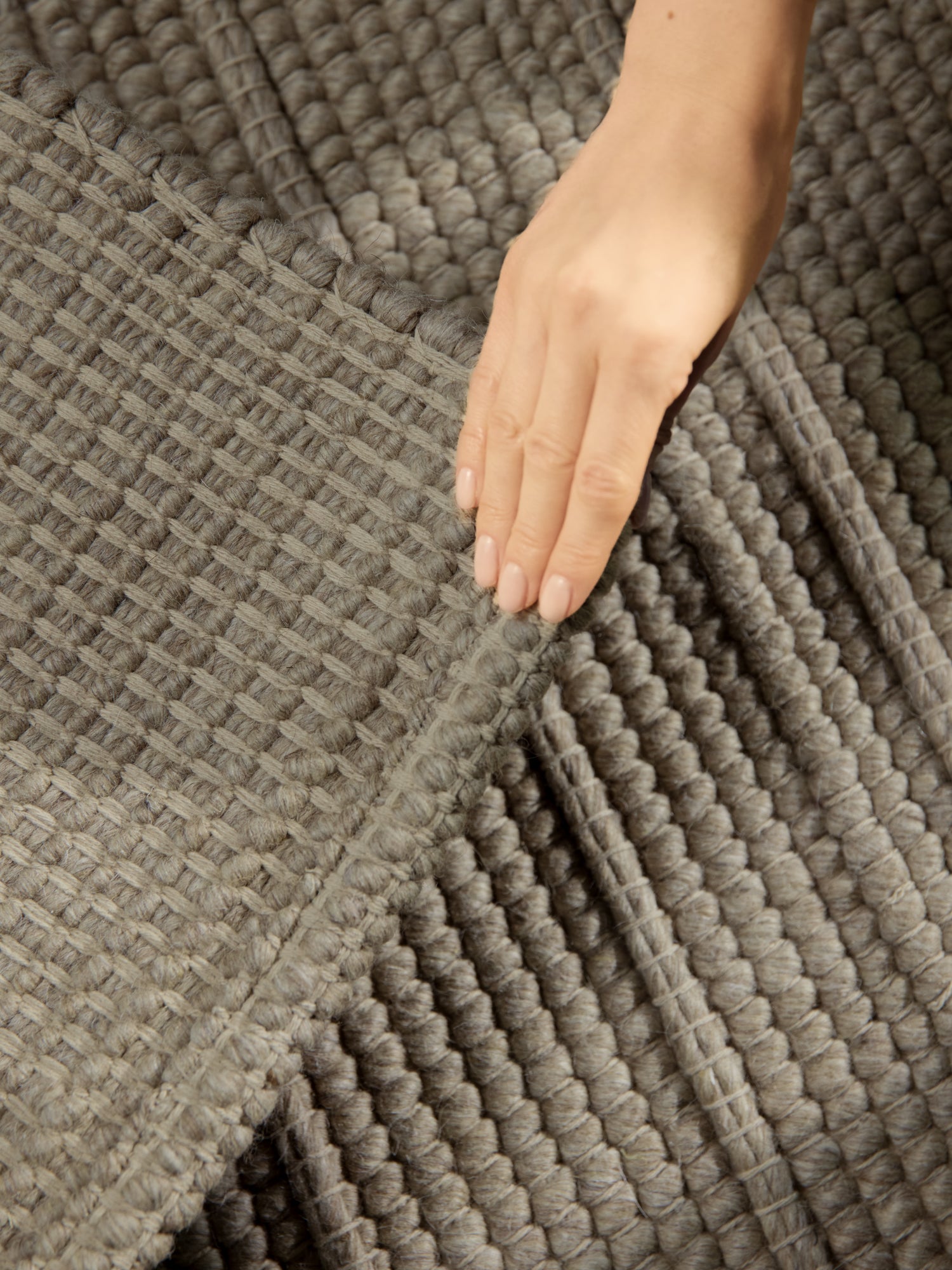 TED BAKER CAMDEN ULDTÆPPE PARKER, NATURLIG GRÅ