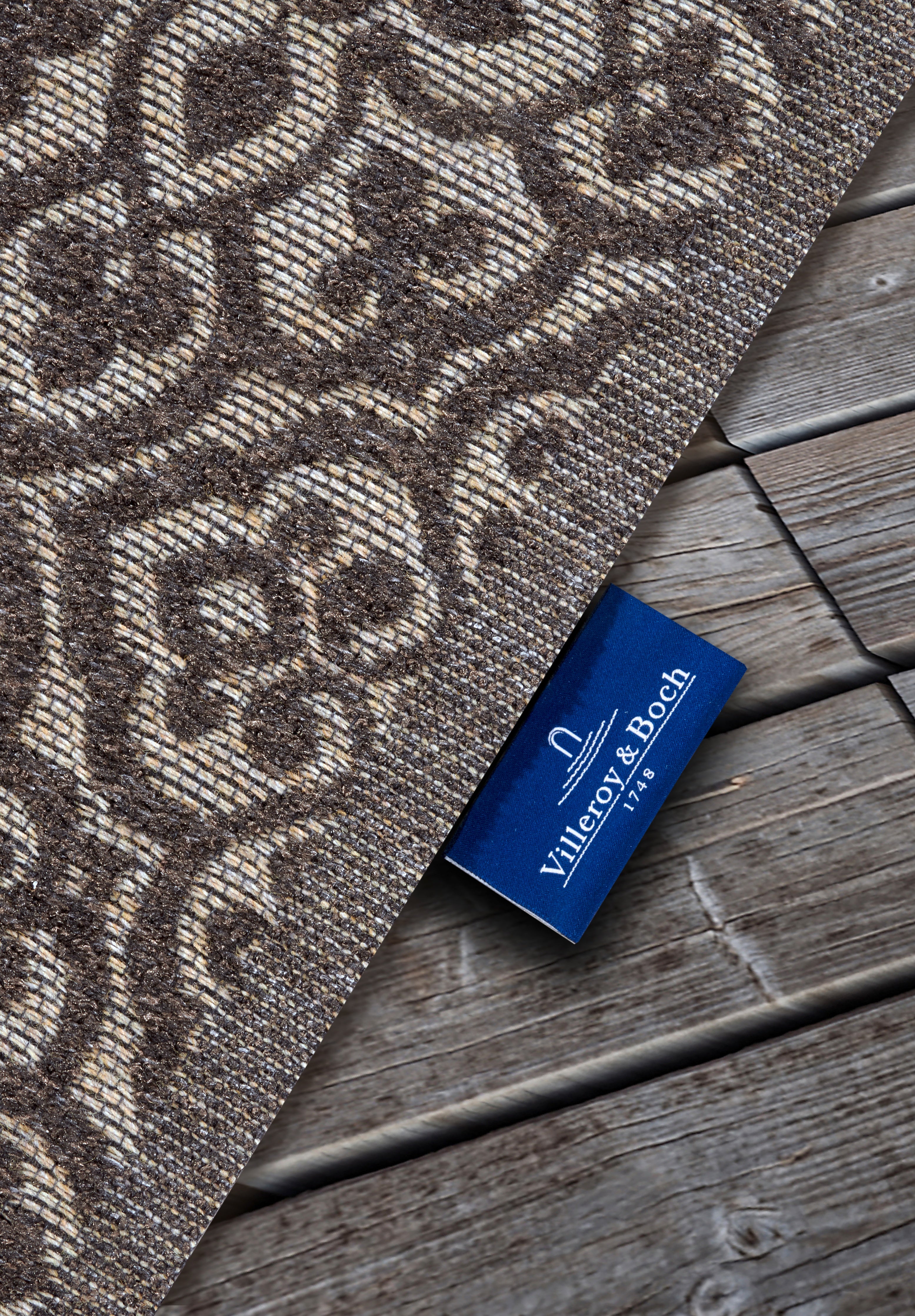 VILLEROY & BOCH 106156 IND- OG UDENDØRS TÆPPE, JULIE BRUN-BEIGE