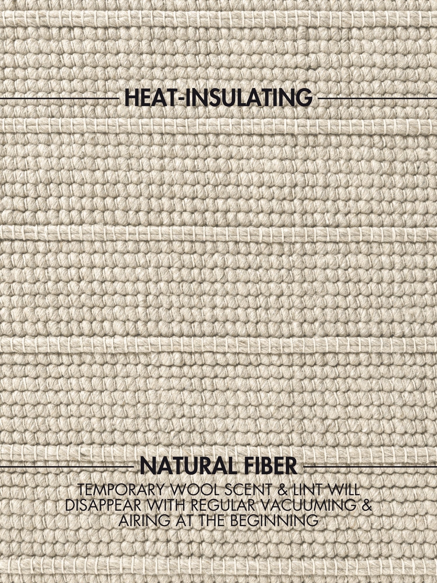 TED BAKER CAMDEN ULDTÆPPE PARKER, NATURLIG HVID