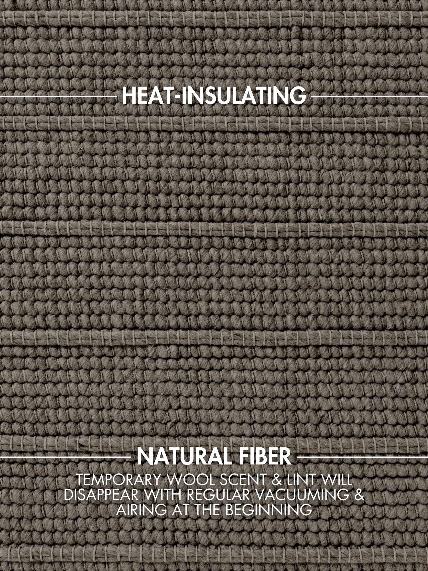 TED BAKER CAMDEN ULDTÆPPE PARKER, NATURLIG BRUN-GRÅ