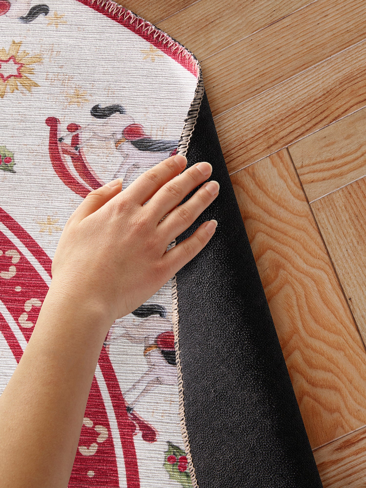 VILLEROY & BOCH TOY'S DELIGHT LIMITED EDITION JULETÆPPE, GYNGEHEST CREME-RØD