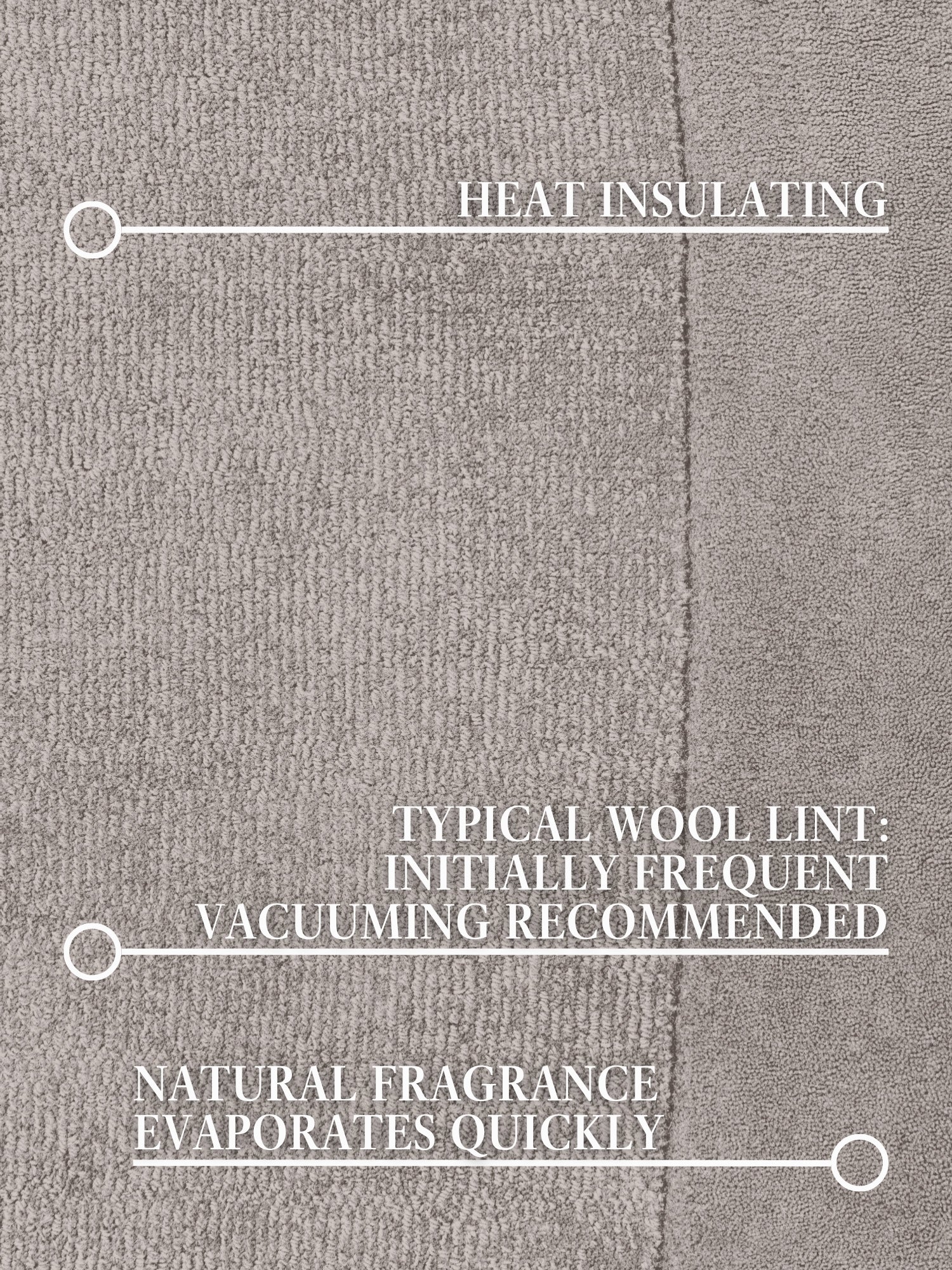 VILLEROY & BOCH 1812 ULDTÆPPE - ORGANISK FORM KARI, NATURLIG-GRÅ