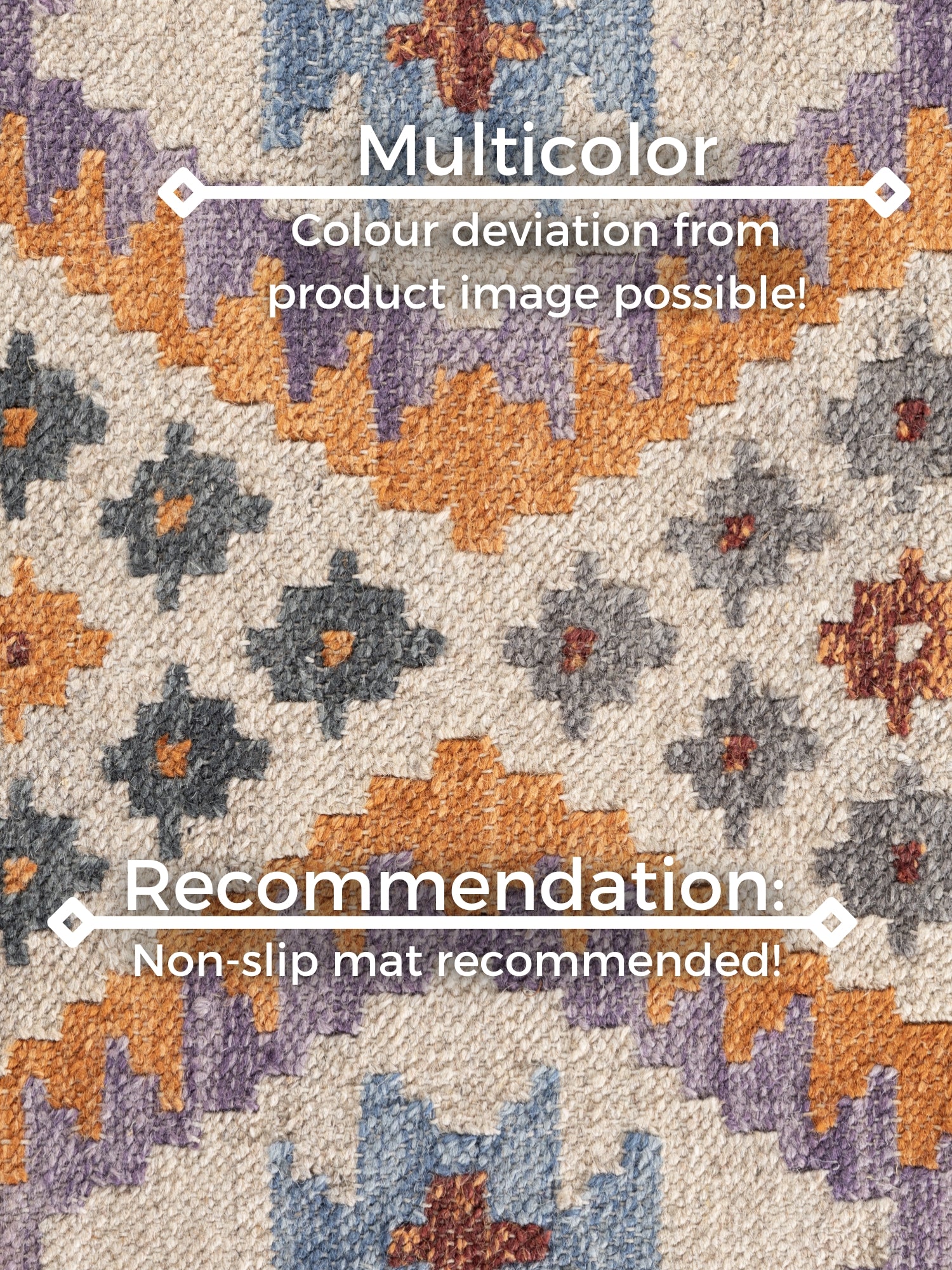 HANSE HOME KAMAL - AFGHANSK KELIM TÆPPE, 106242 CREME-MULTI