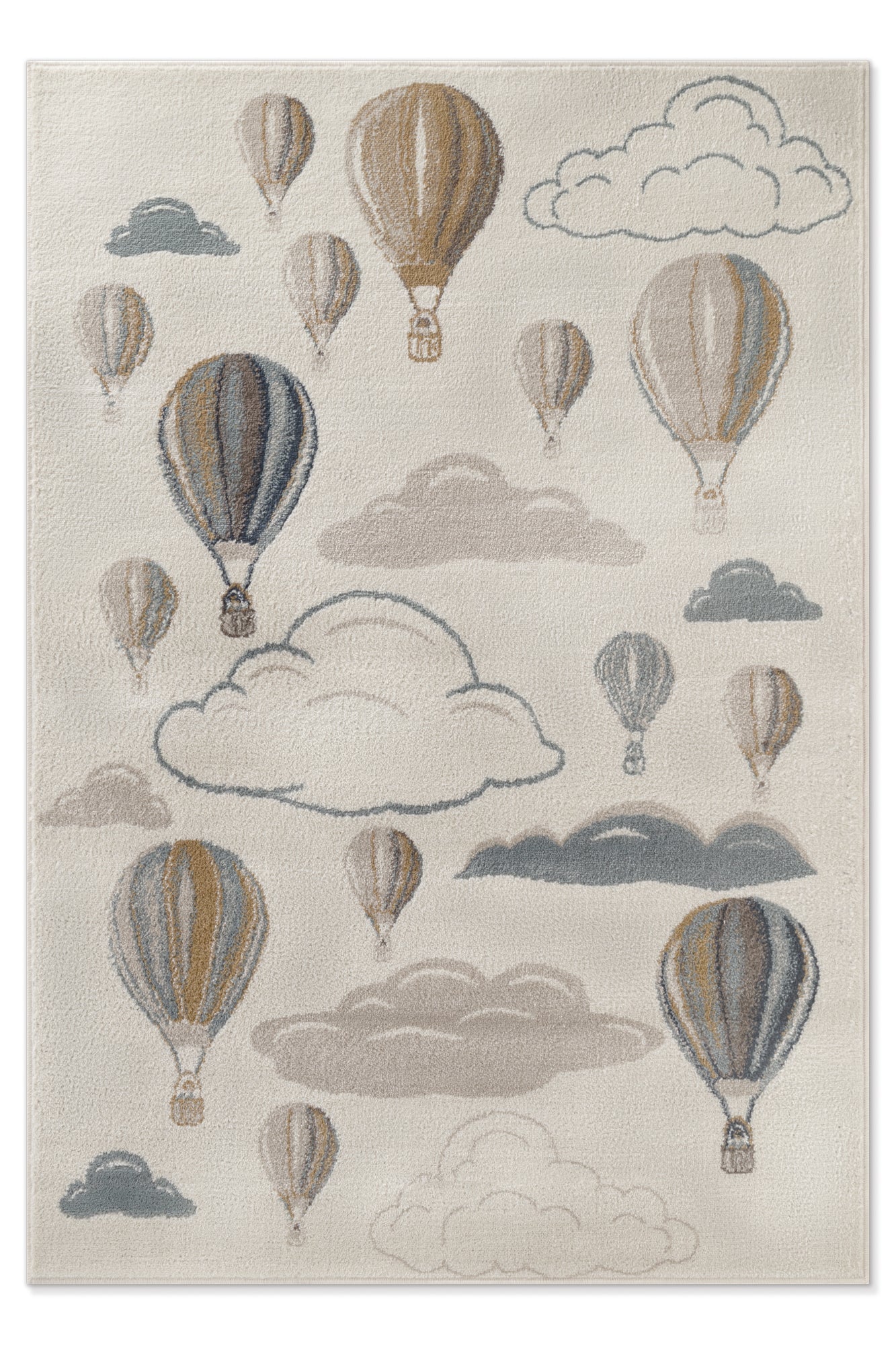 EVENTYR TÆPPE LUFTBALLON, CREME-FLERFARVET 106209