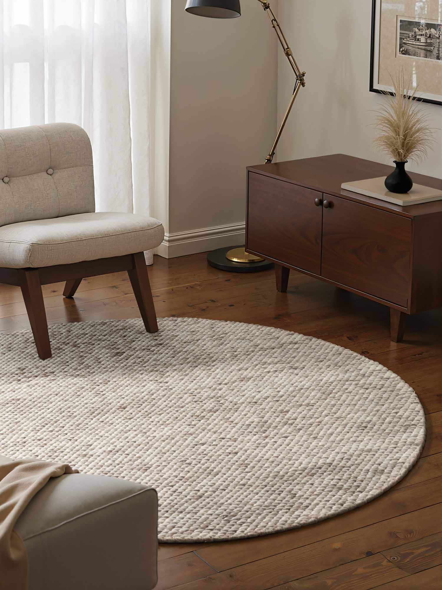 ELLE DECORATION LYON ULDTÆPPE, BEANS NATURLIG CREME BRUN