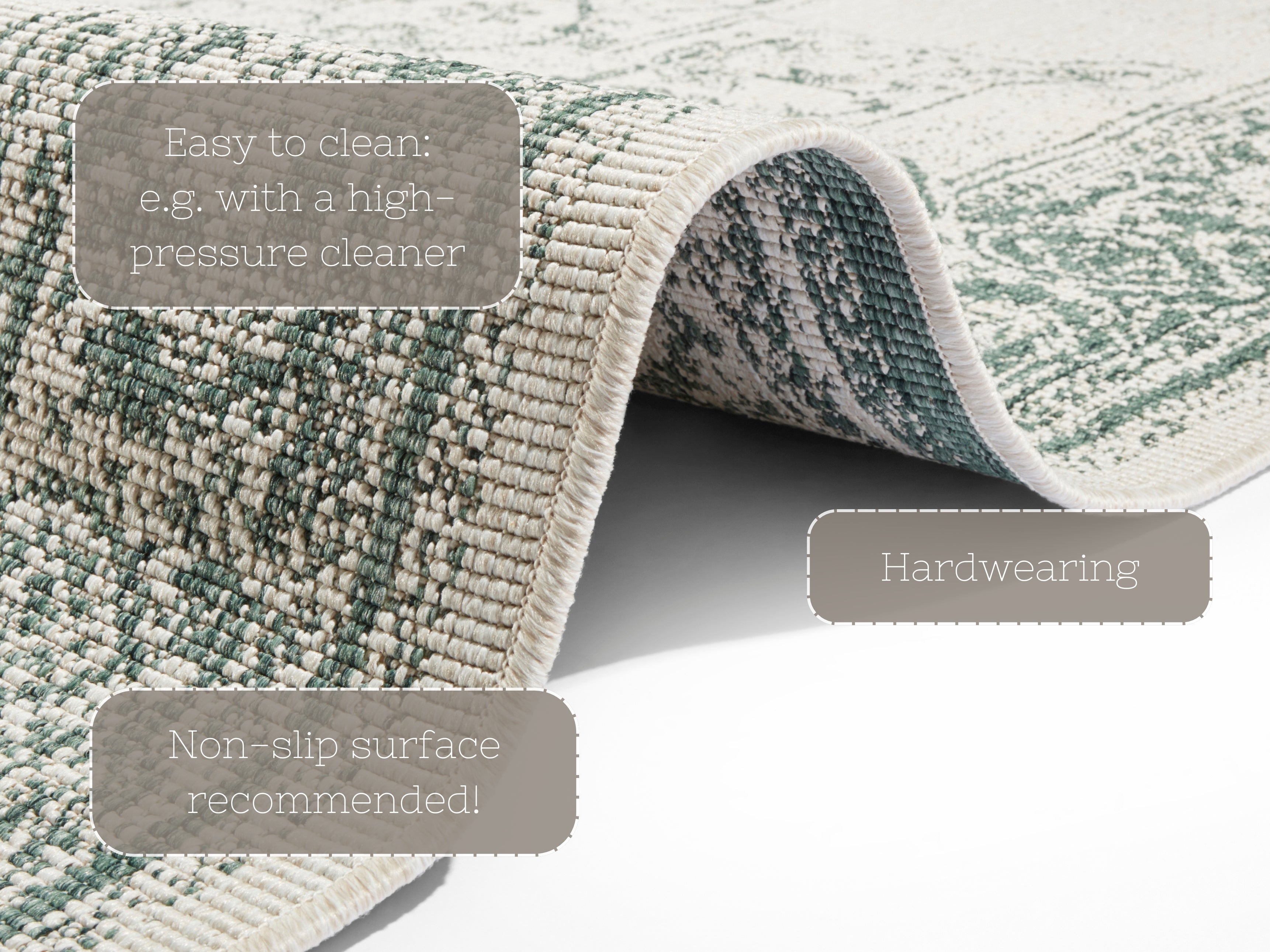 TWIN SUPREME TÆPPE, GRØN-CREME 104139