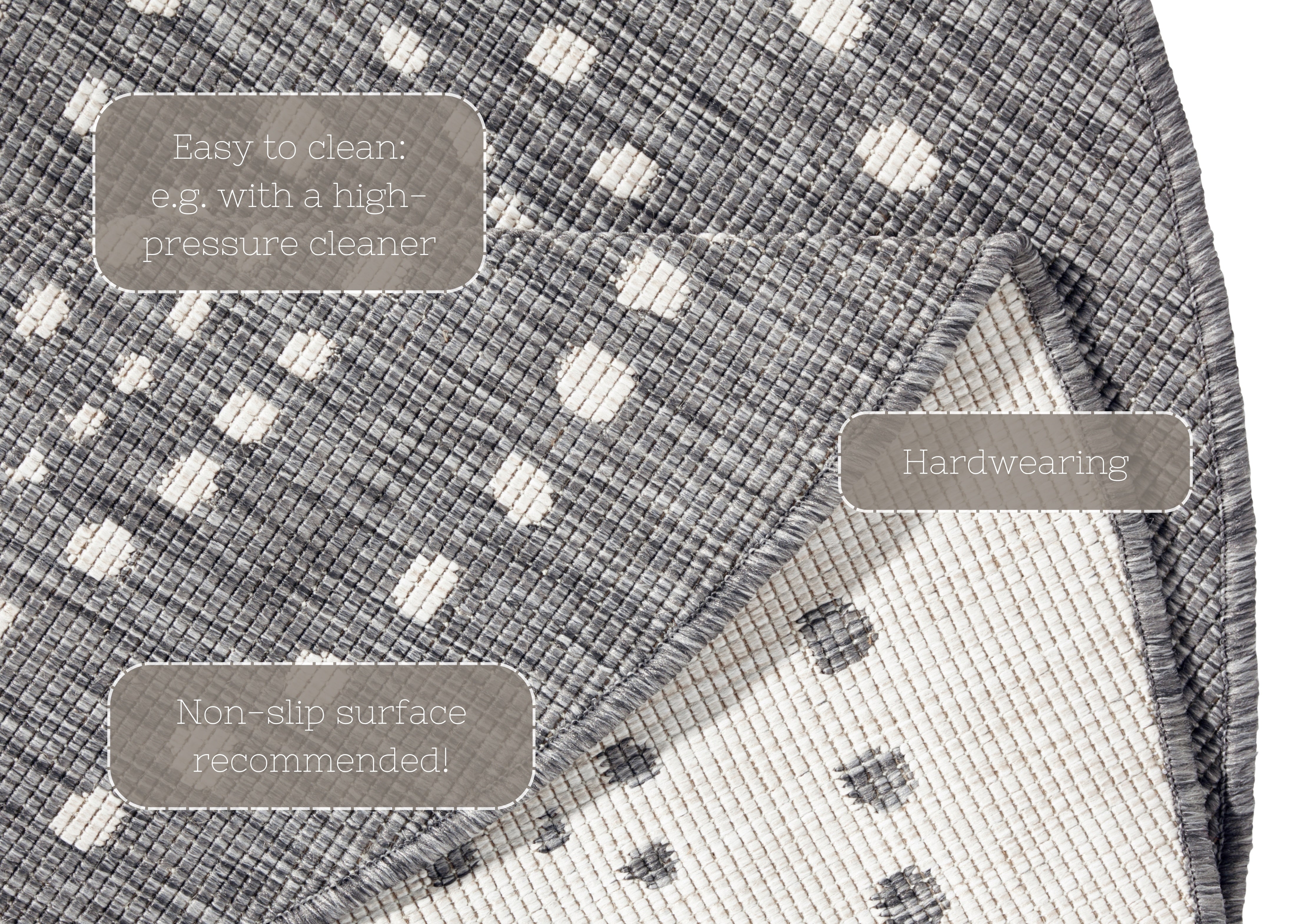 HANSE HOME TWIN TÆPPE, GRÅ-CREME 103112