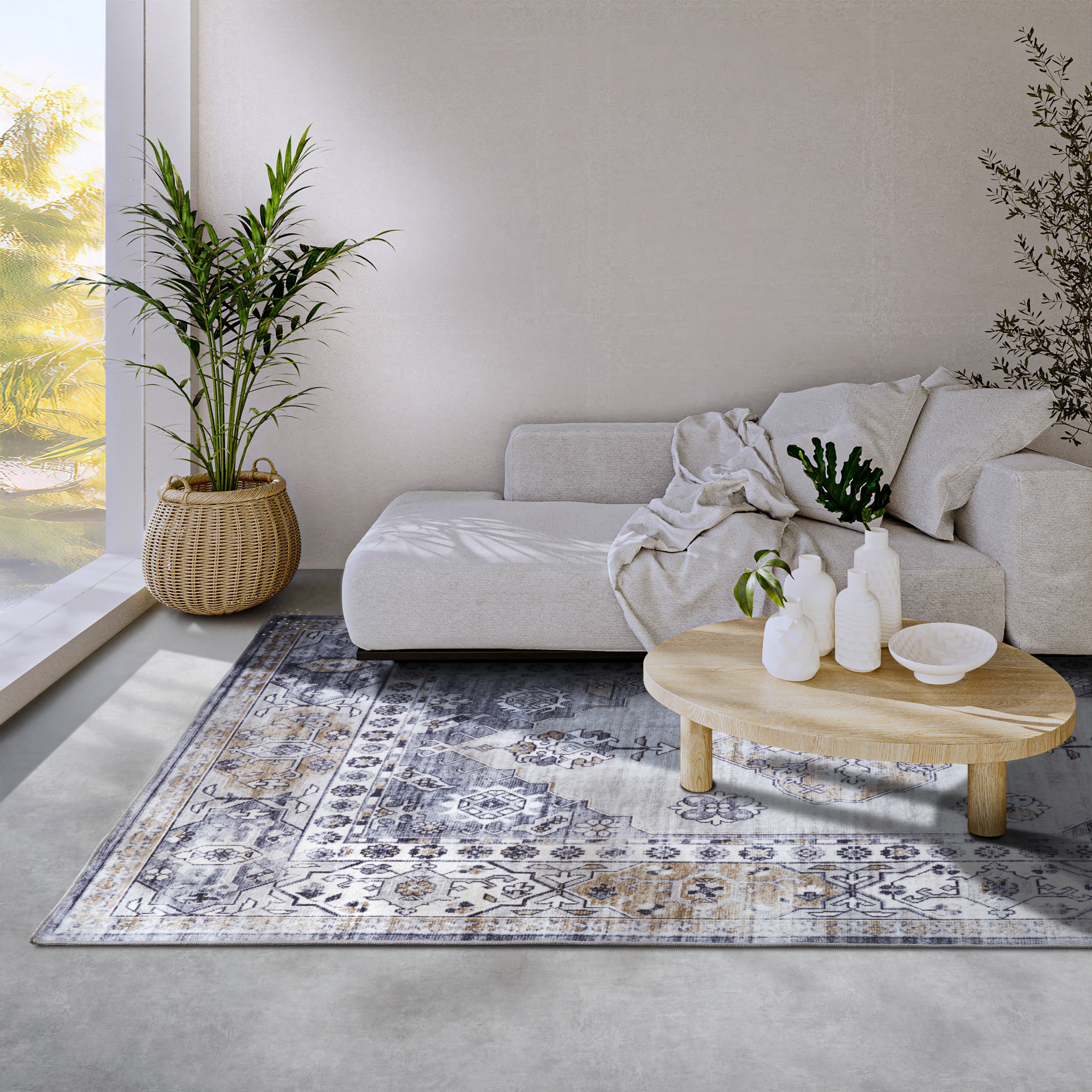 HANSE HOME ASYA TÆPPE BLÅ GULD- 106047