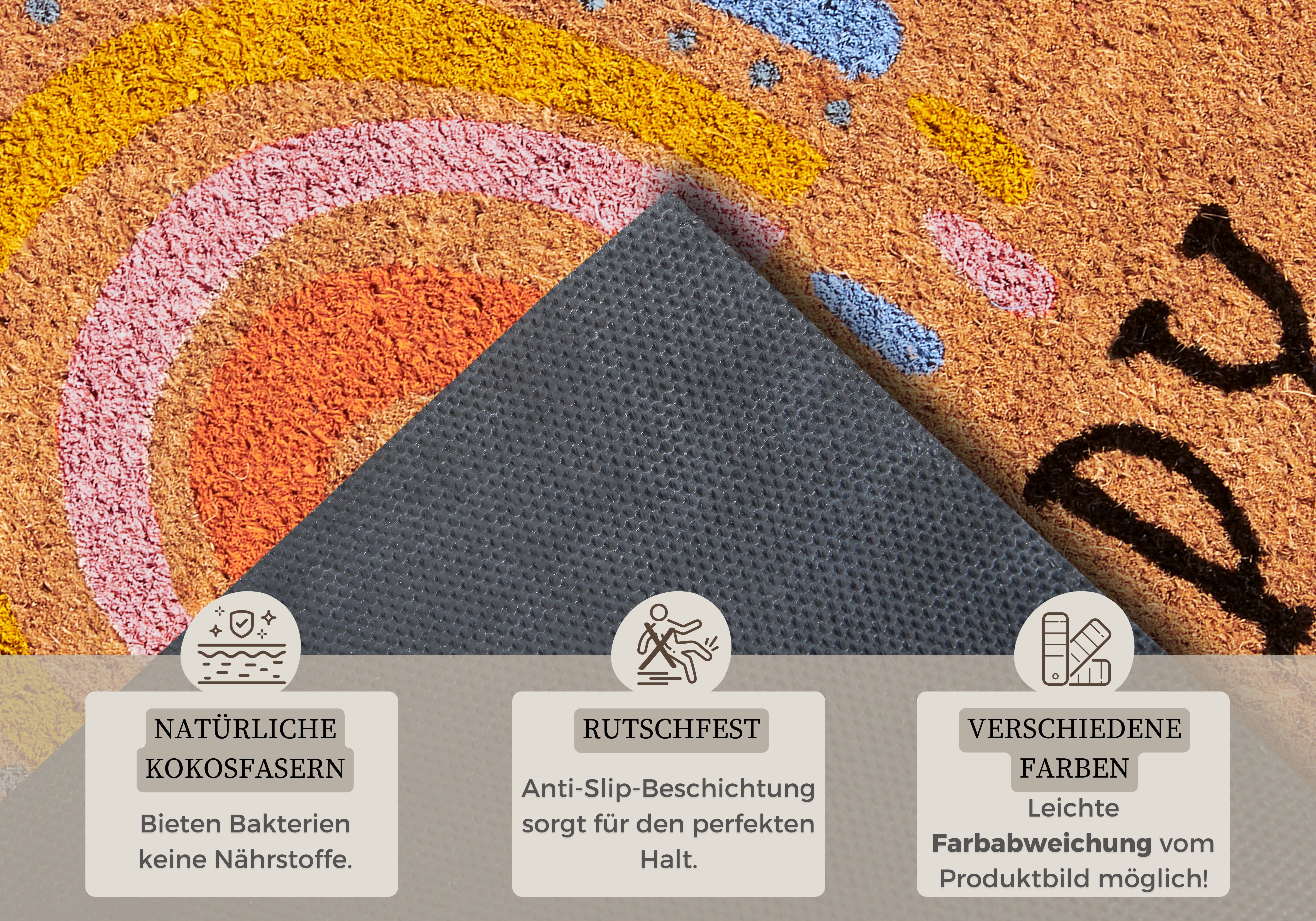 DØRMÅTTE KOKOS - BE HAPPY 106199