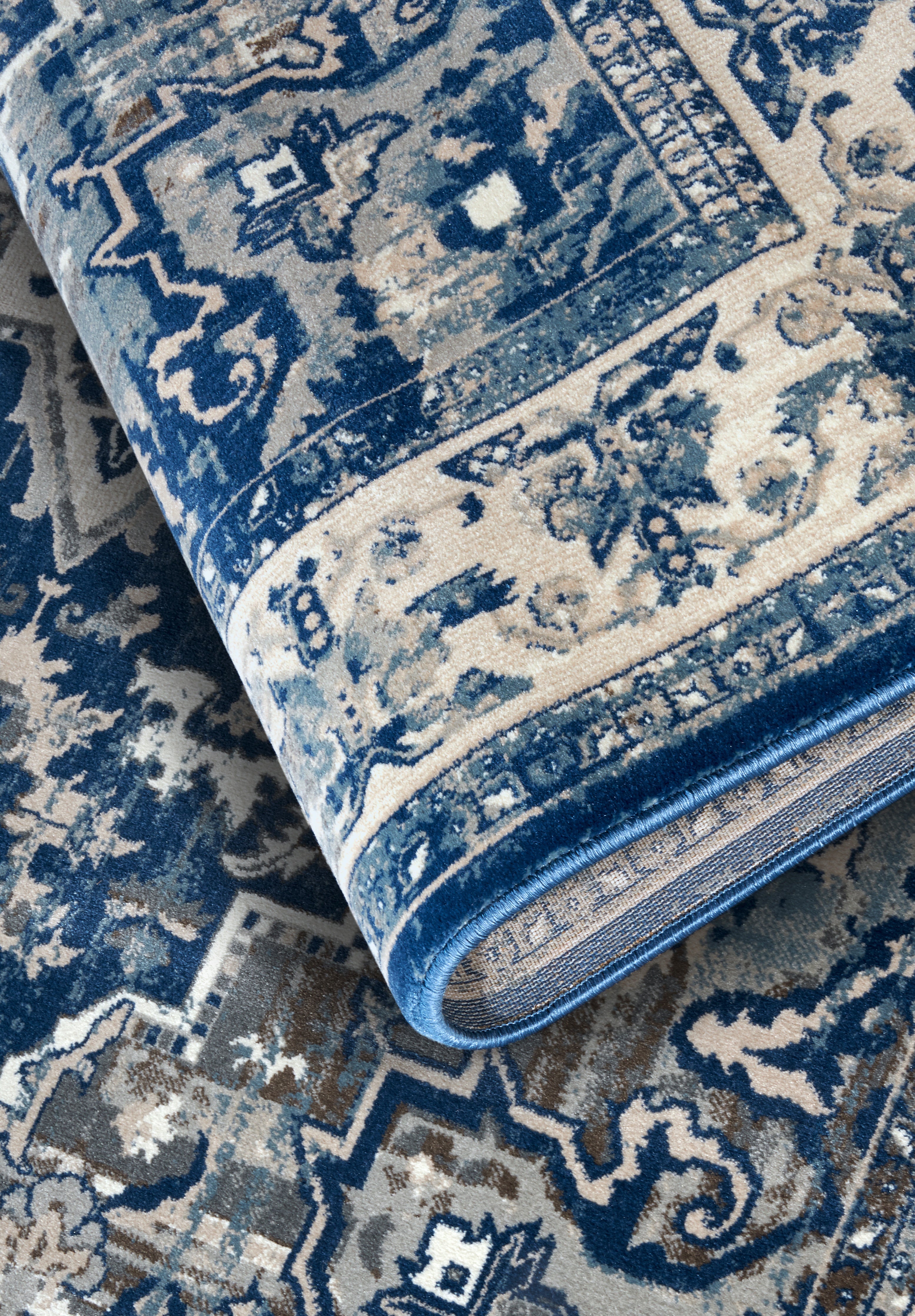 VILLEROY & BOCH 106123 ORIENTALSK TÆPPE JEHANNE, BLÅ-CREME