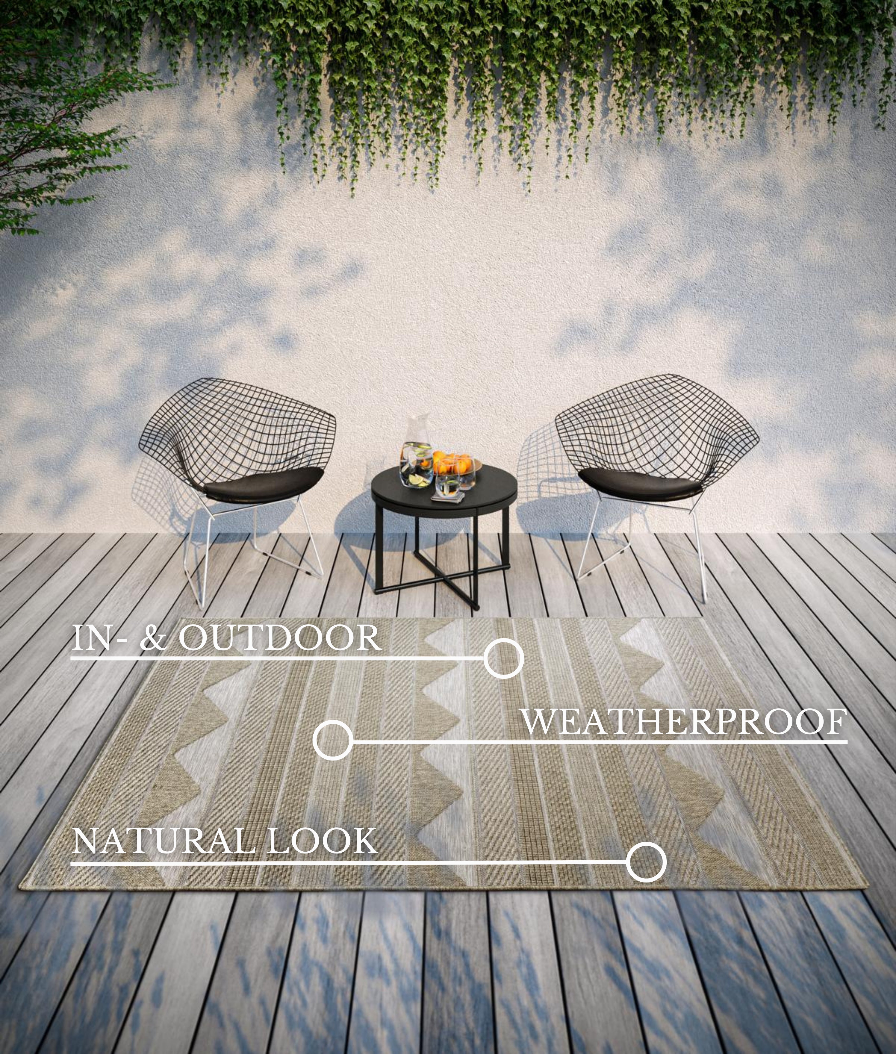 VILLEROY & BOCH 106080 IND - OG UDENDØRS TÆPPE ELISABETH, NATURLIG BRUN