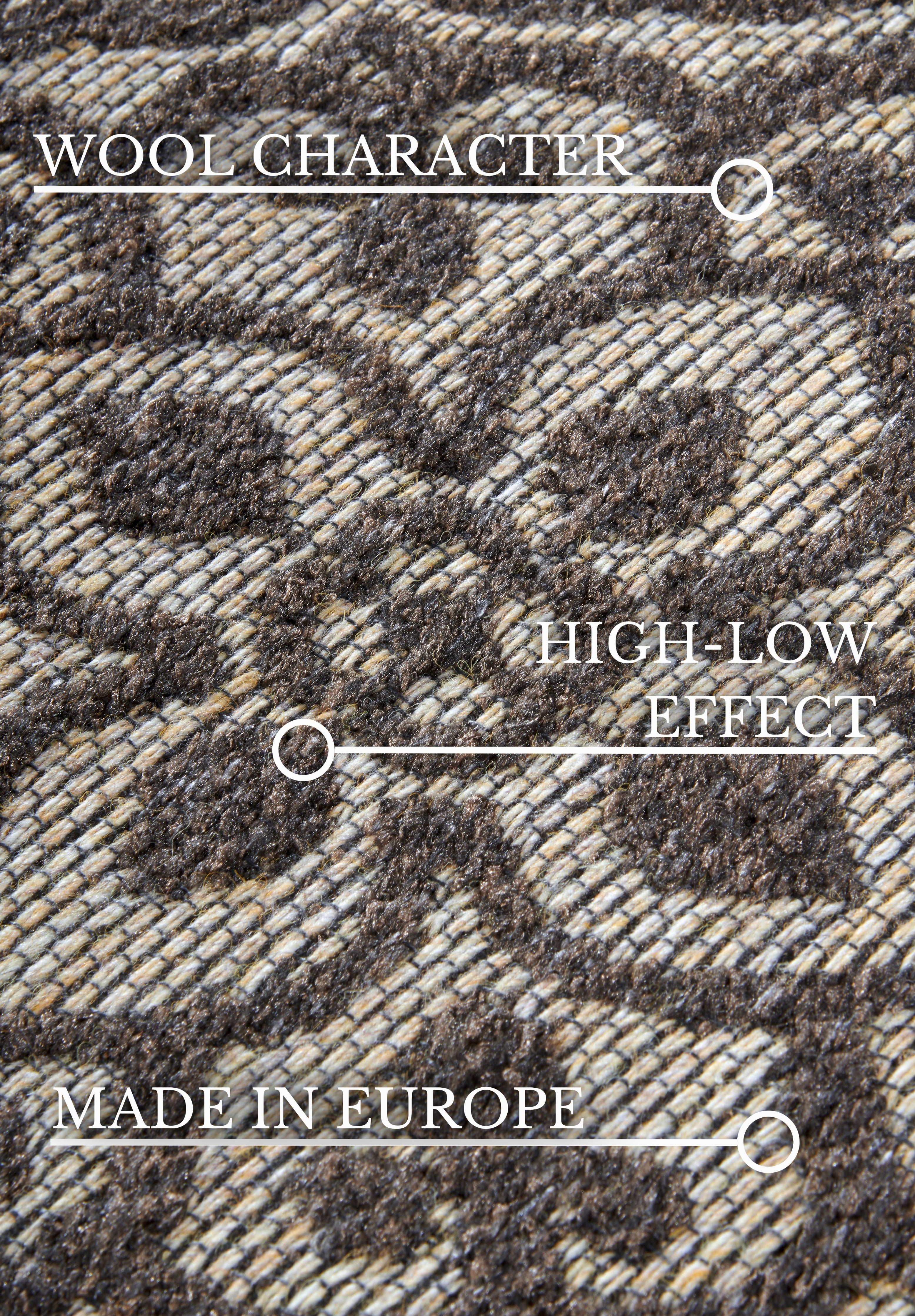 VILLEROY & BOCH 106156 IND- OG UDENDØRS TÆPPE, JULIE BRUN-BEIGE