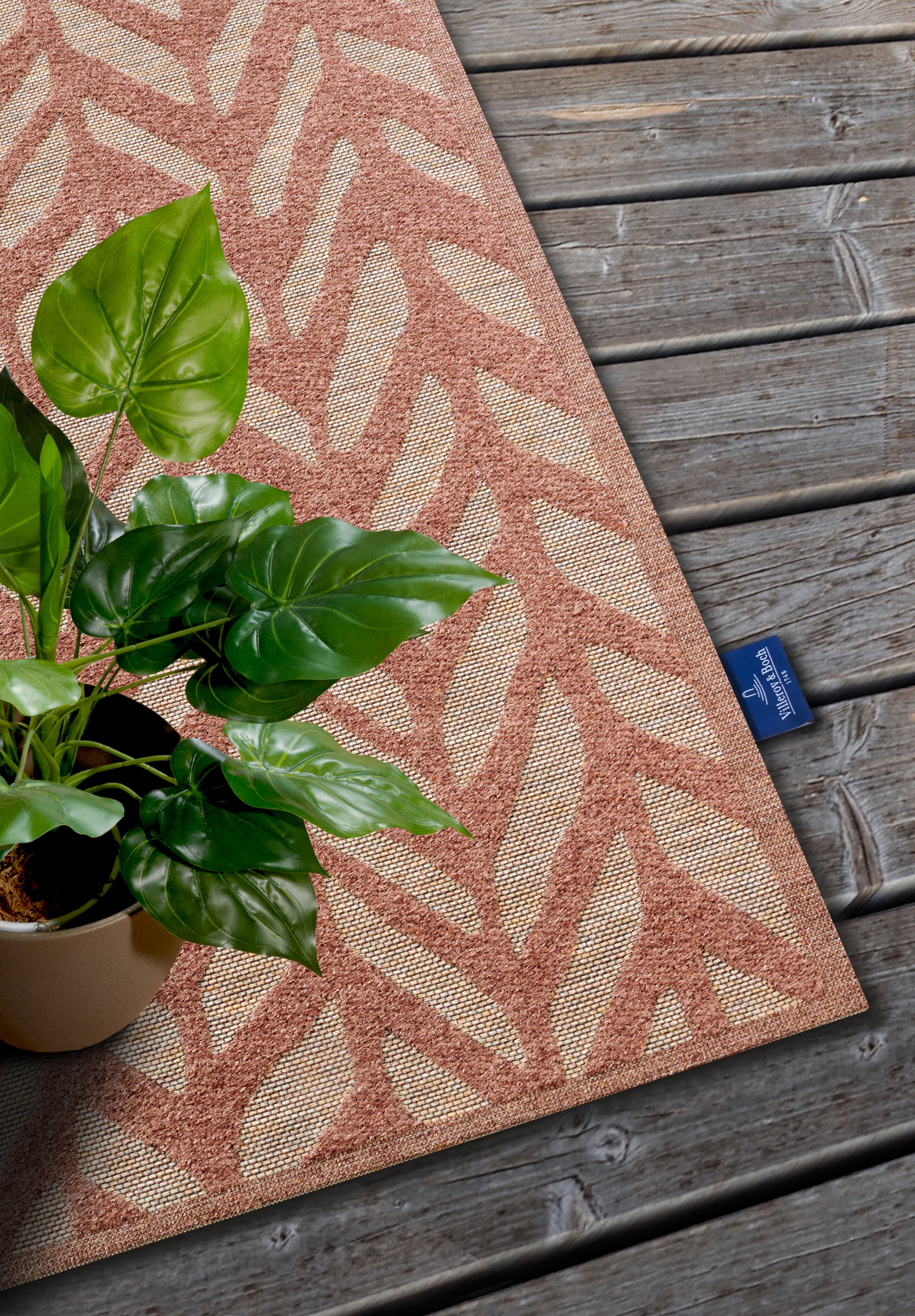 VILLEROY & BOCH 106153 IND- OG UDENDØRS TÆPPE, GEORGETTE  NATUR-BEIGE