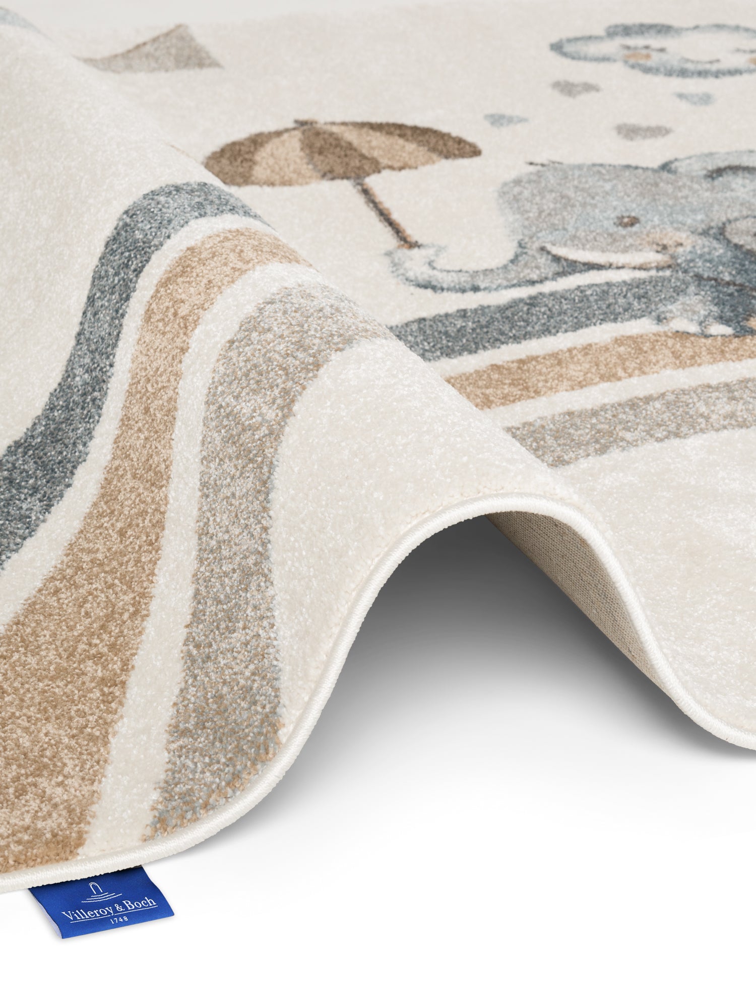 VILLEROY & BOCH BOHO KIDS BØRNETÆPPE - ELEFANT REGN, CREME MULTI 106306