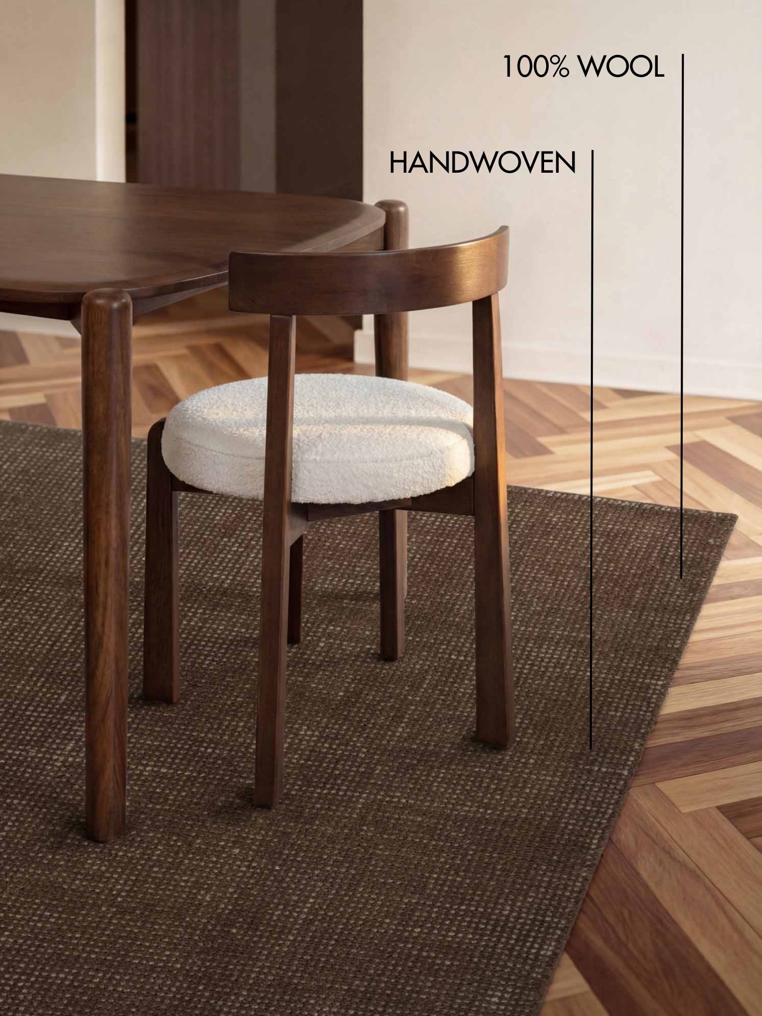 TED BAKER GREENWICH ULDTÆPPE, BRUN