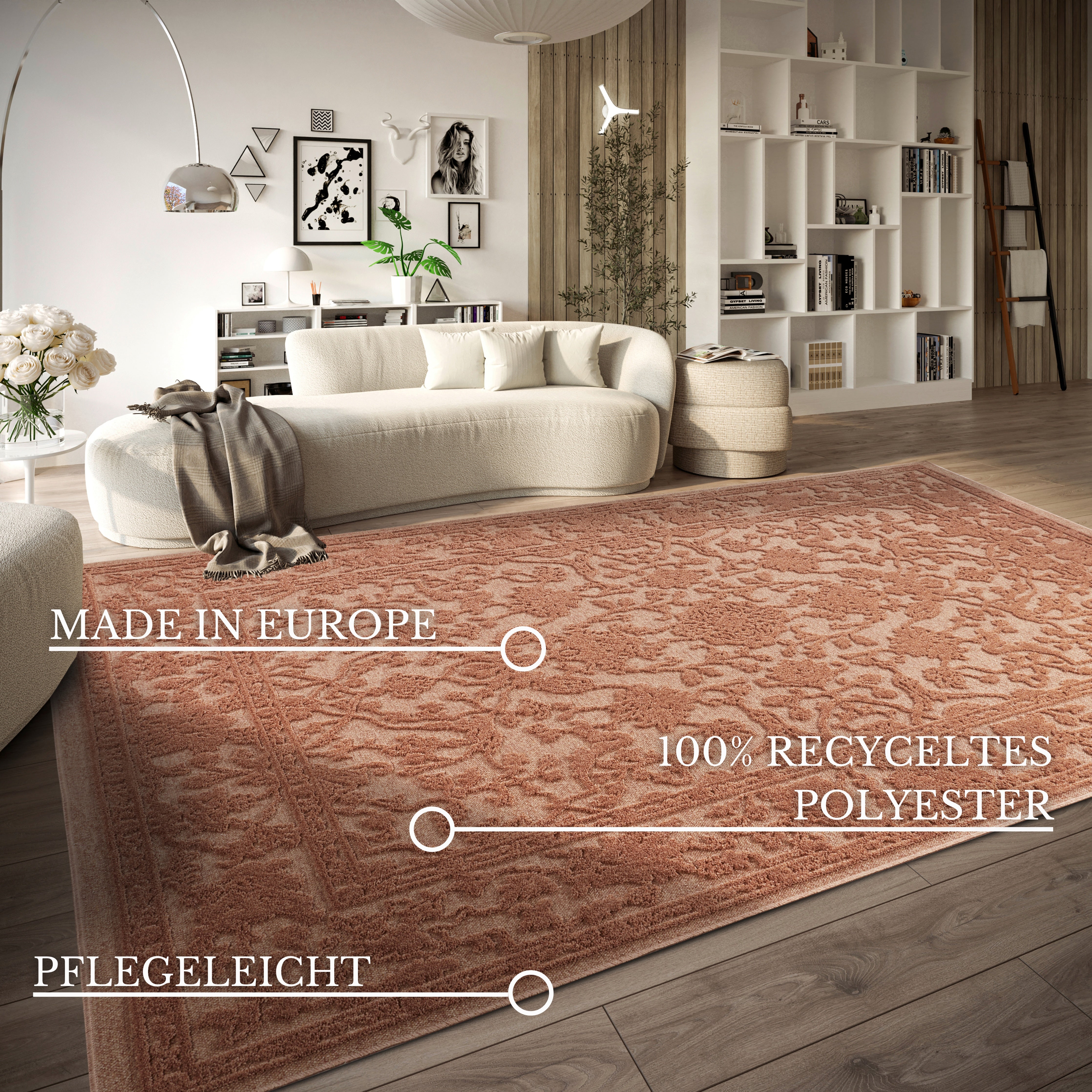 VILLEROY & BOCH 106147 HØJ-LAV LUV TÆPPE, AMBROISE NATURLIG-KOBBER