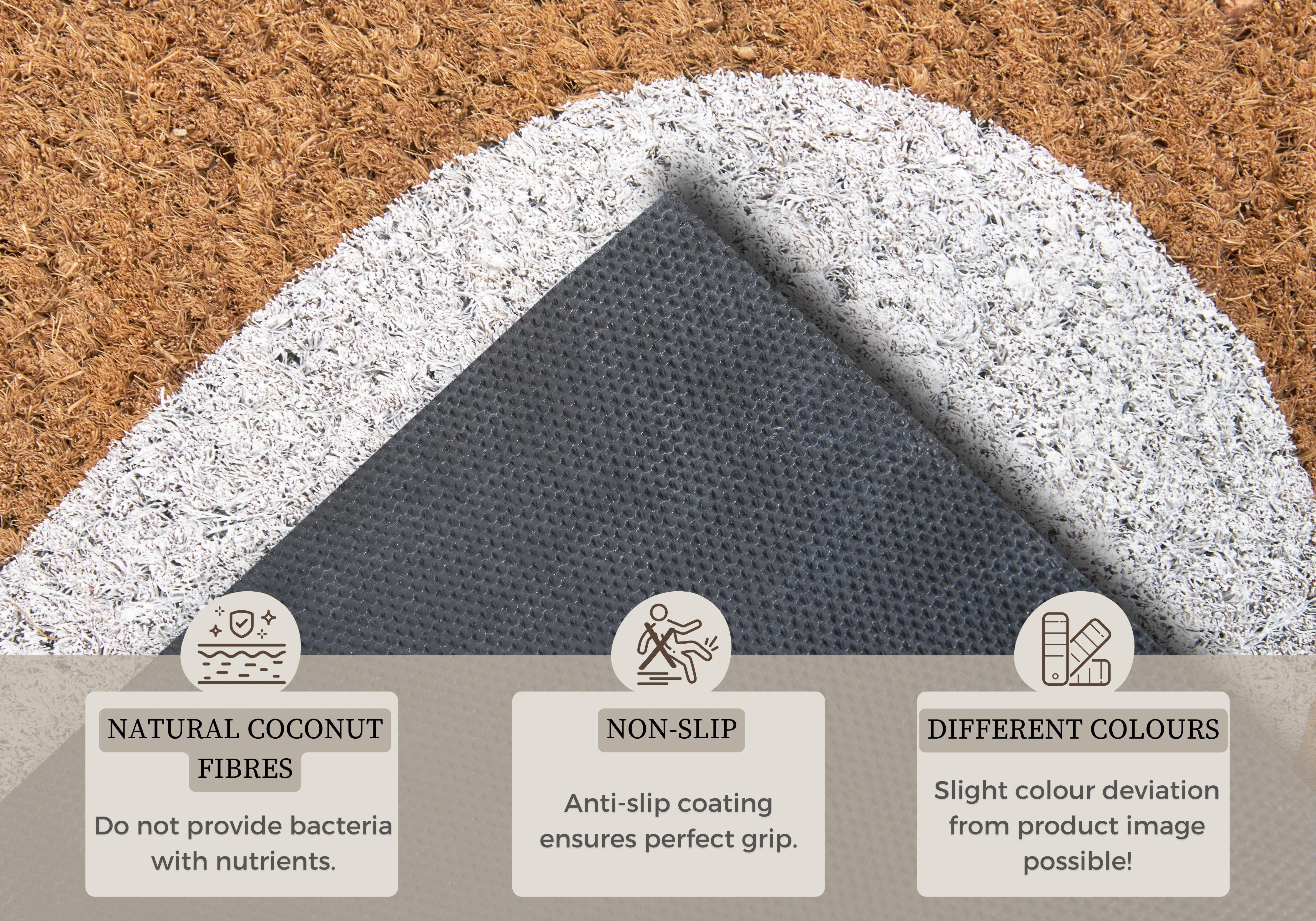 DØRMÅTTE KOKOS - HVIDT HJERTE