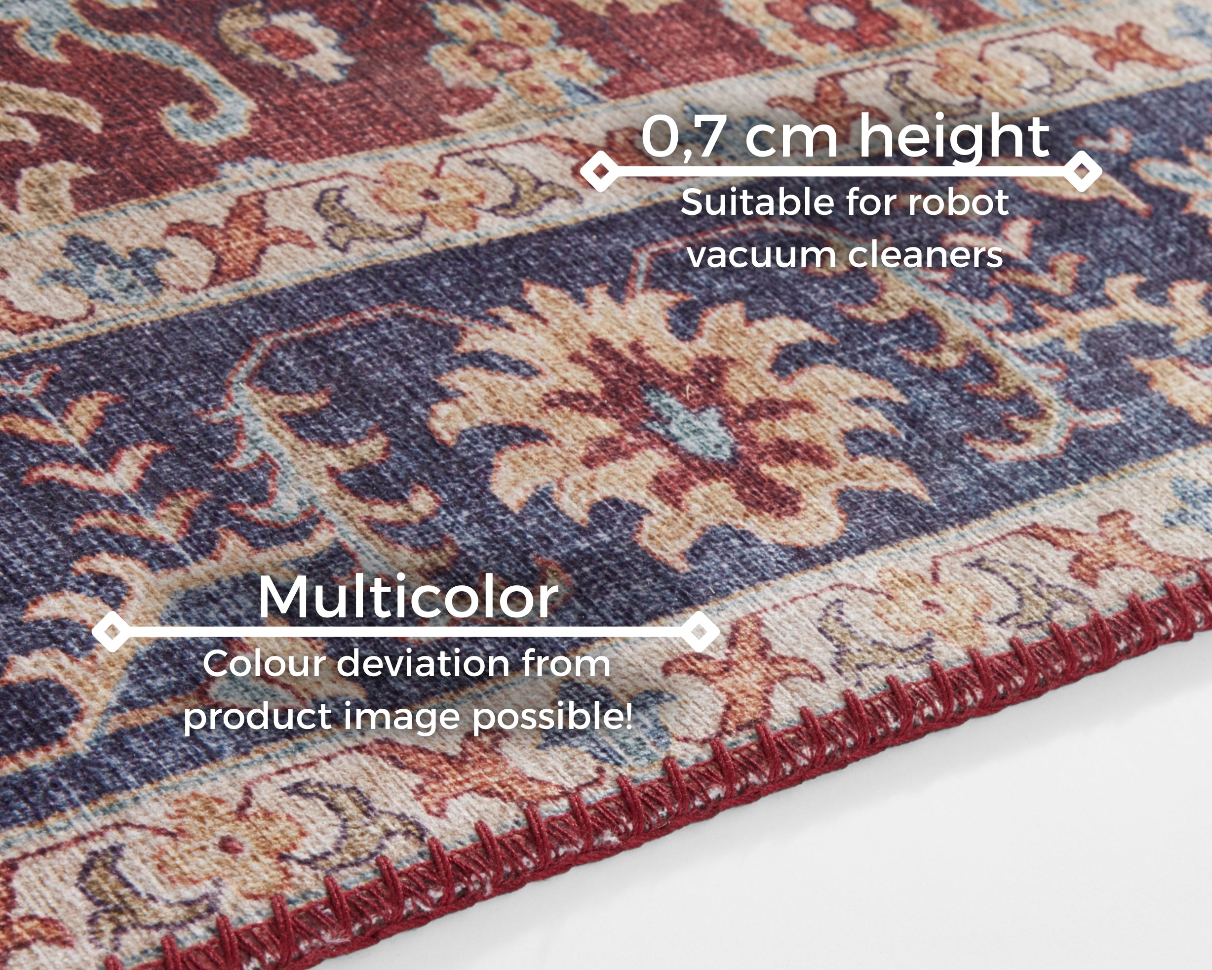 HANSE HOME ASMAR TÆPPE, BORDEAUX-RØD 104004