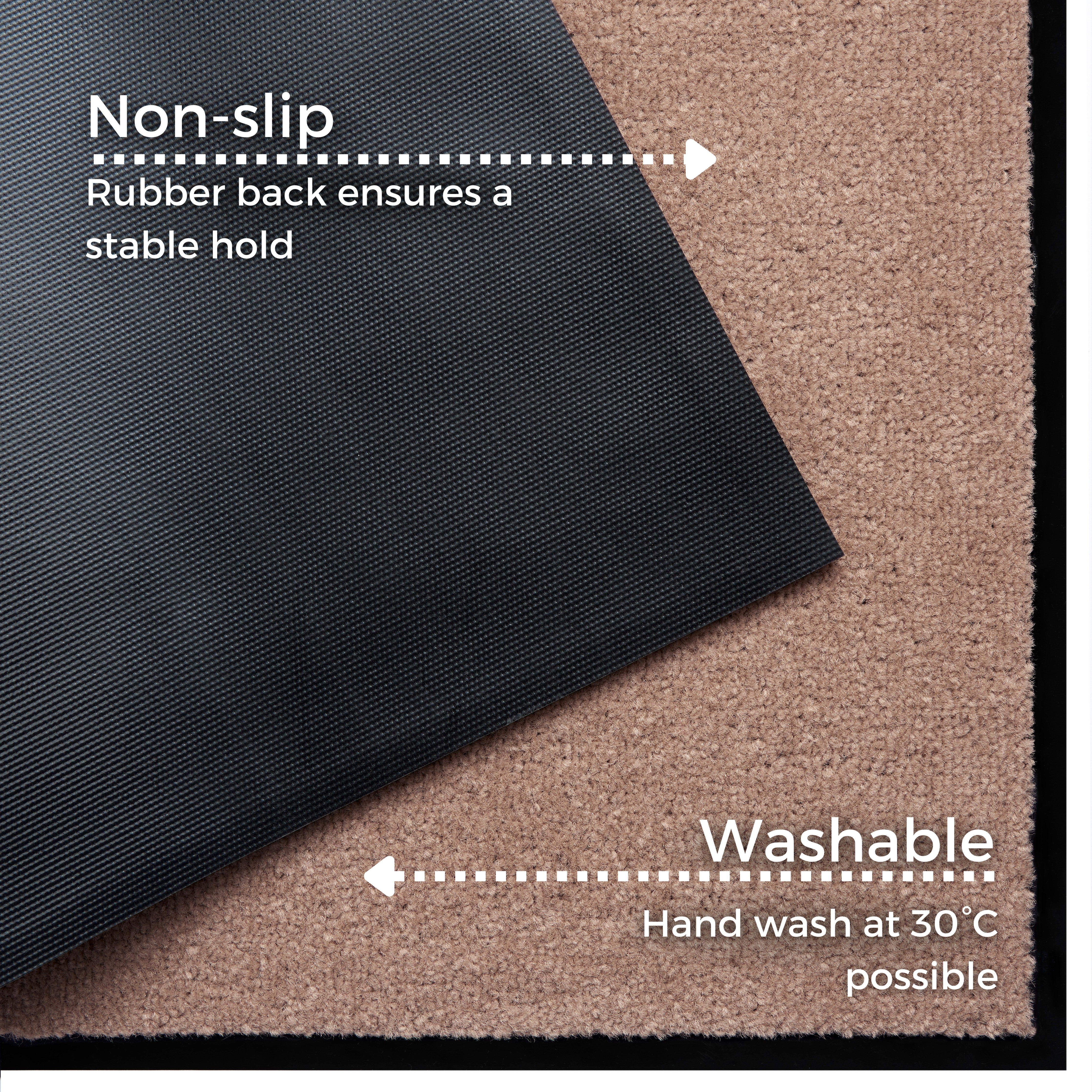 HANSE HOME DØRMÅTTE UNICOLORED, BEIGE 104485