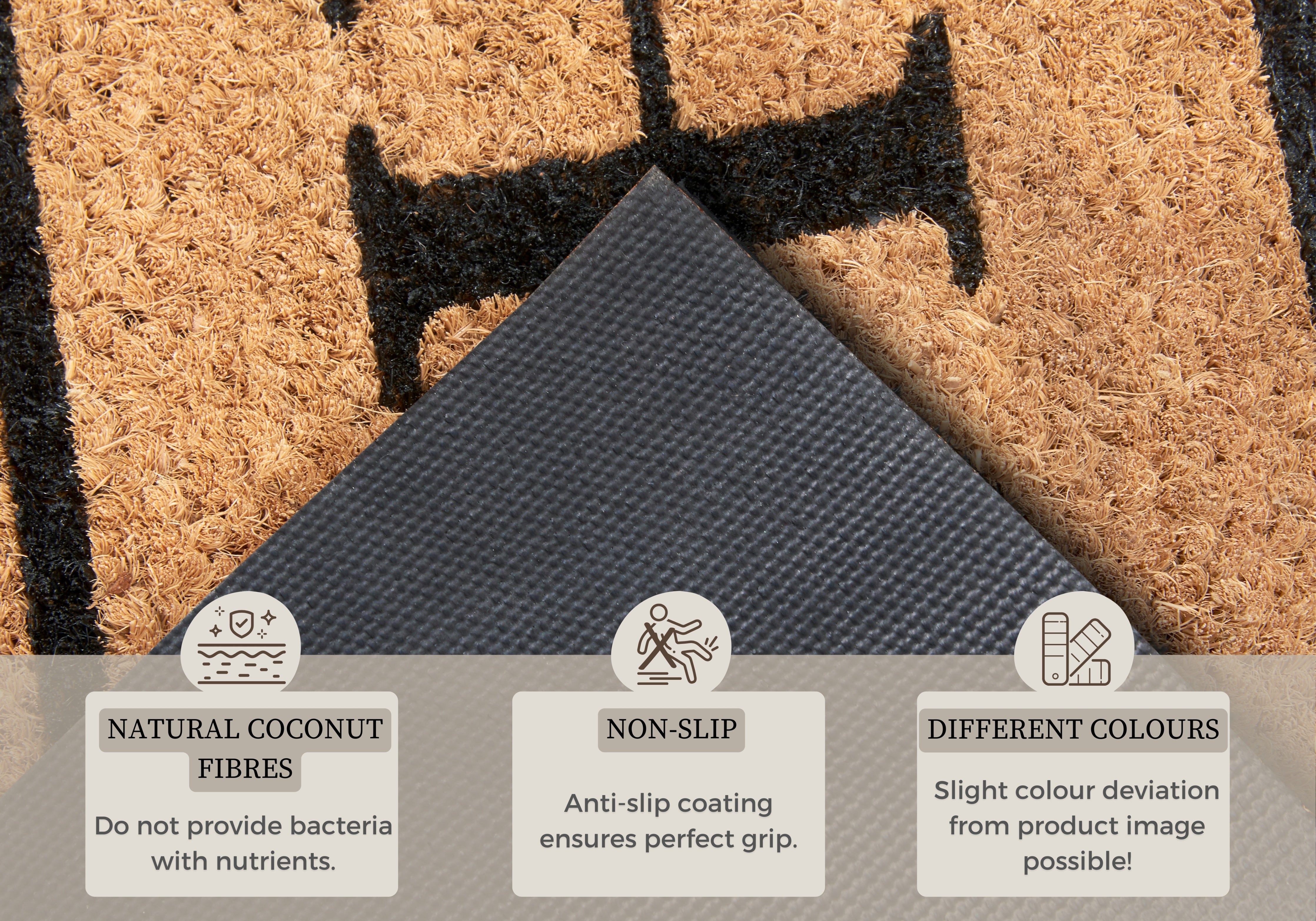 DØRMÅTTE KOKOS - HOME SORT AFLANG