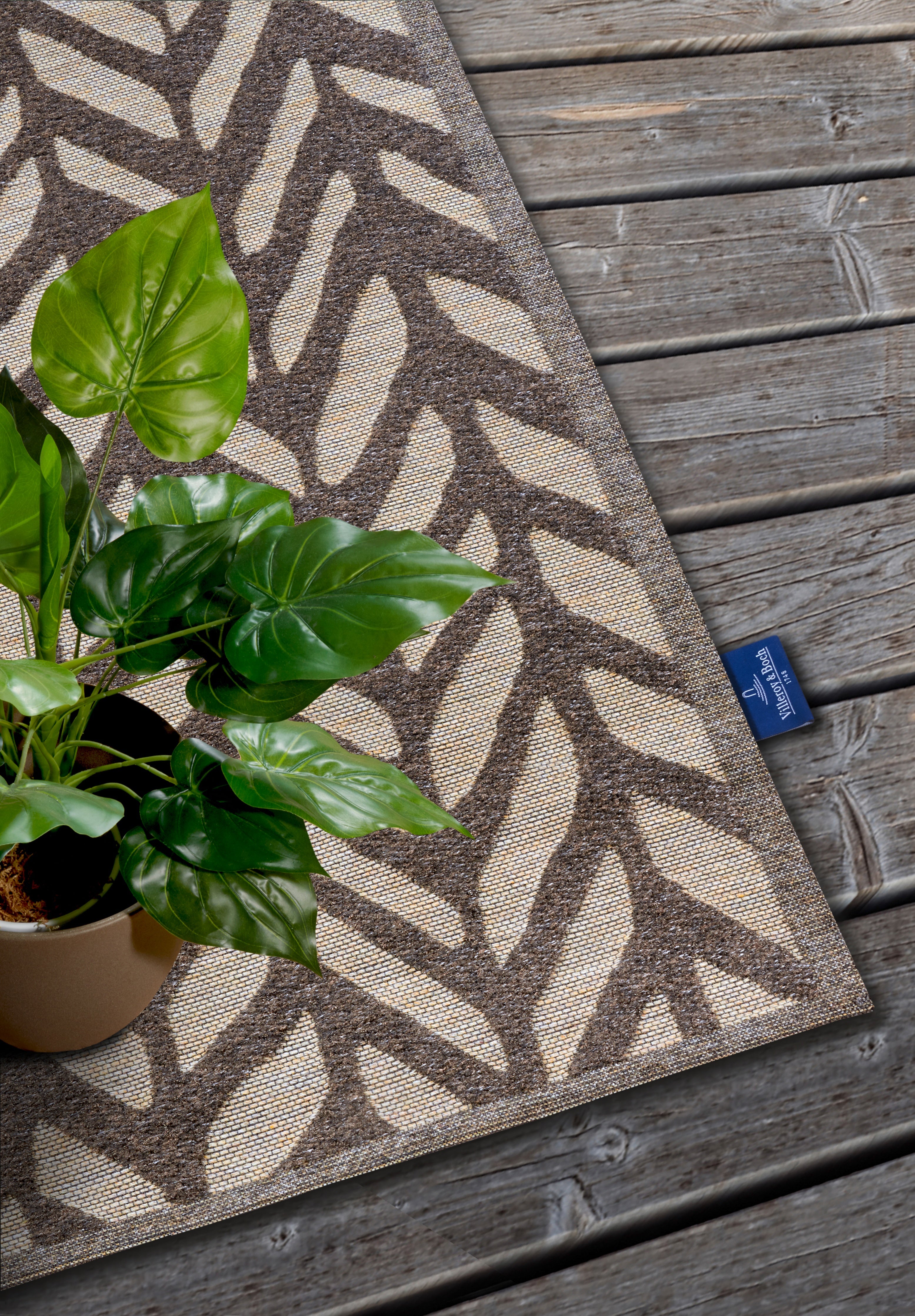 VILLEROY & BOCH 106150IND- OG UDENDØRS TÆPPE, GEORGETTE NATURLIG BRUN-BEIGE