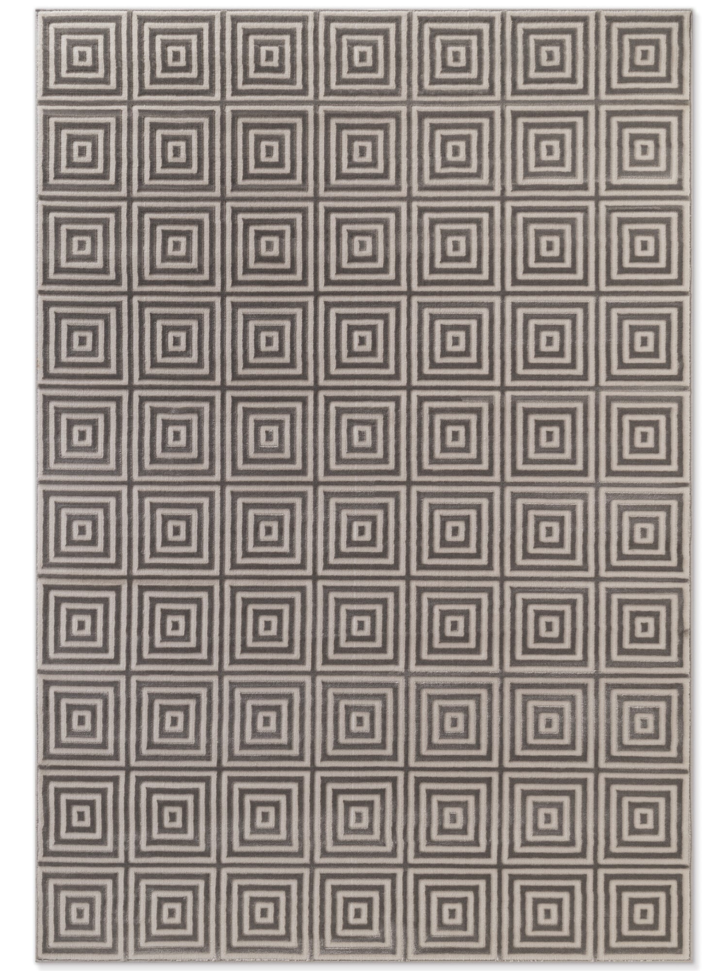 PEARLES MODERNE TÆPPE, HVID-GRÅ 106185