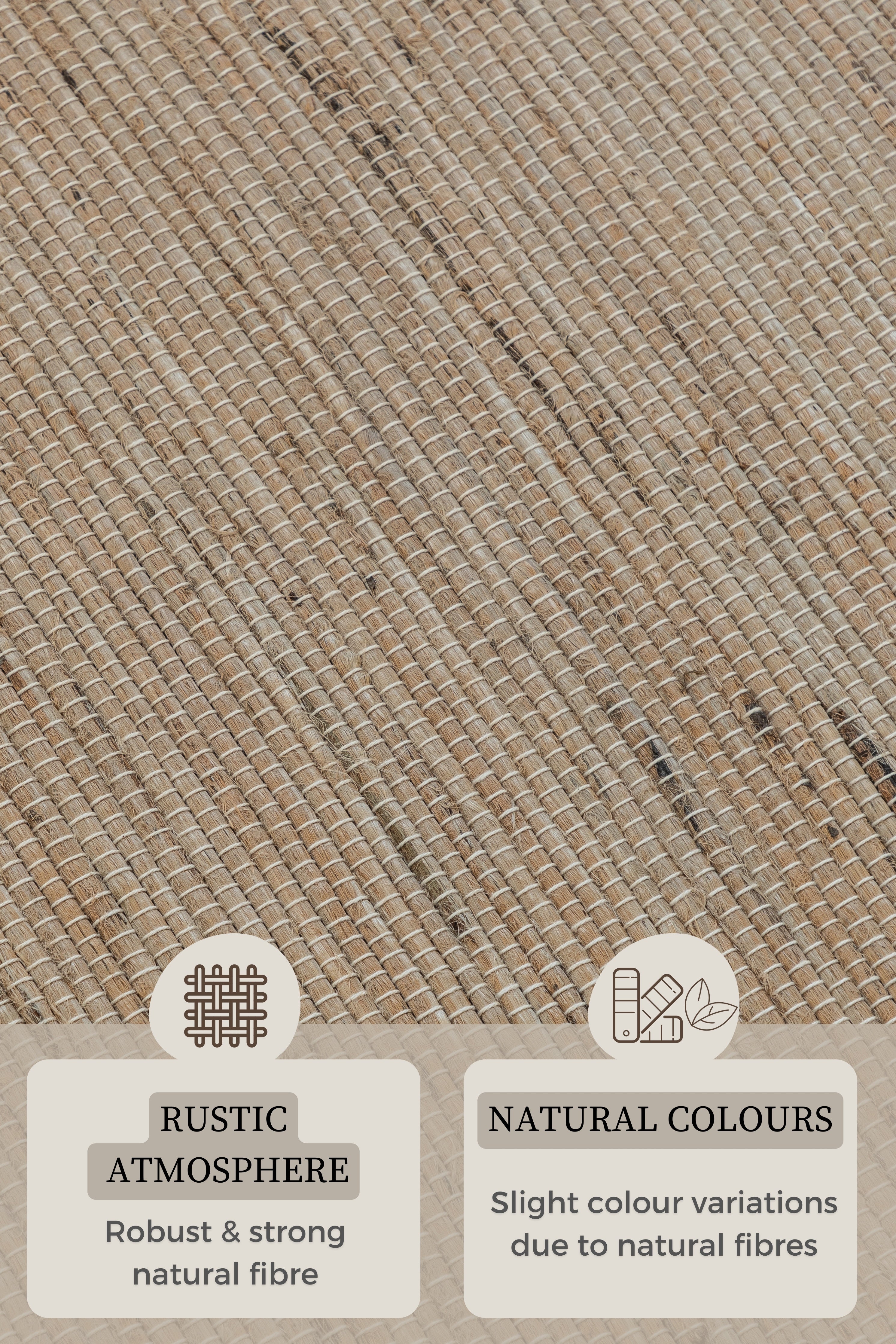 HANDLOOM JUTE TÆPPE, BEIGE - 105961